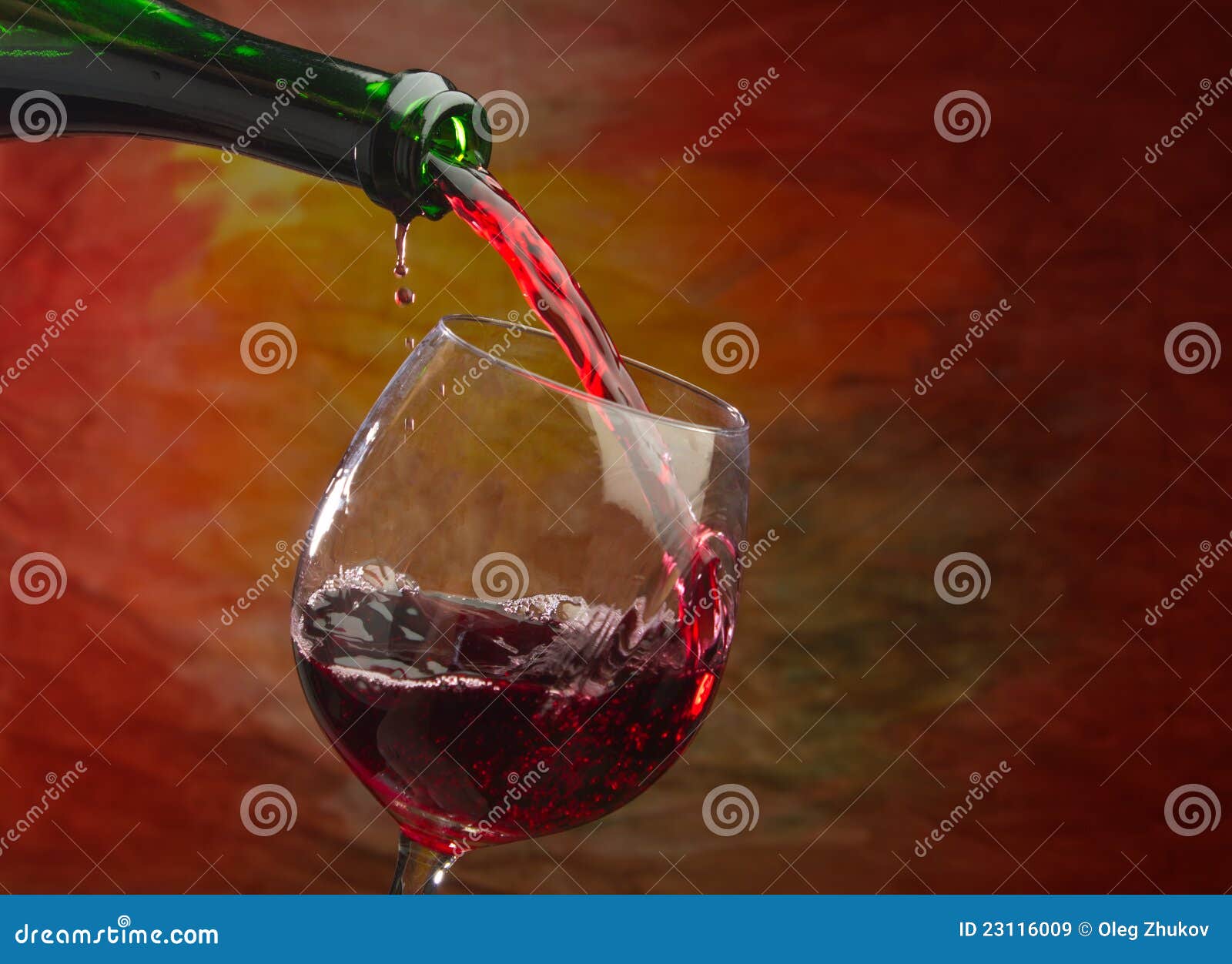 Wine Pours Into The Glass Of The Bottle Stock Image Image of elegance