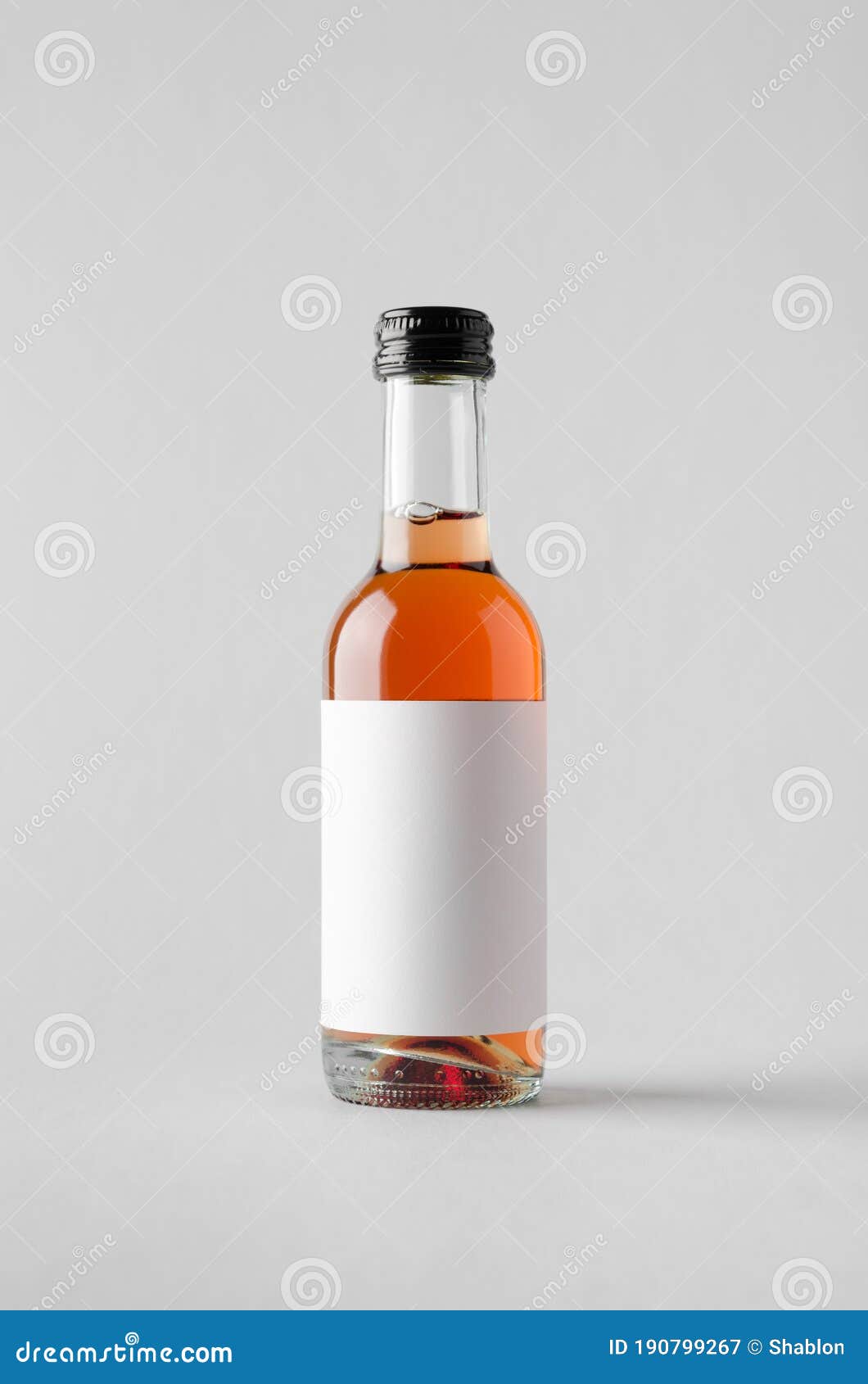 Wine Quarter / Mini Bottle MockUp. Blank Label Stock Image Image of