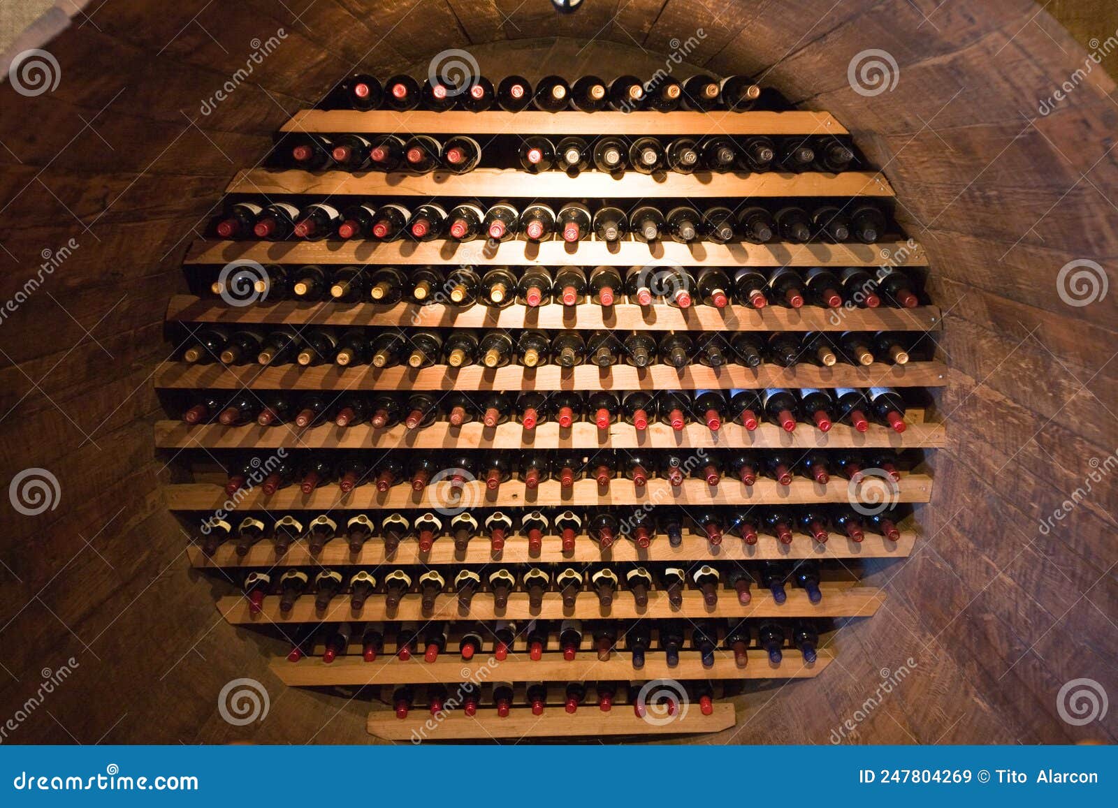Wine Cellar that Houses the Bottles Underground Stock Image Image of