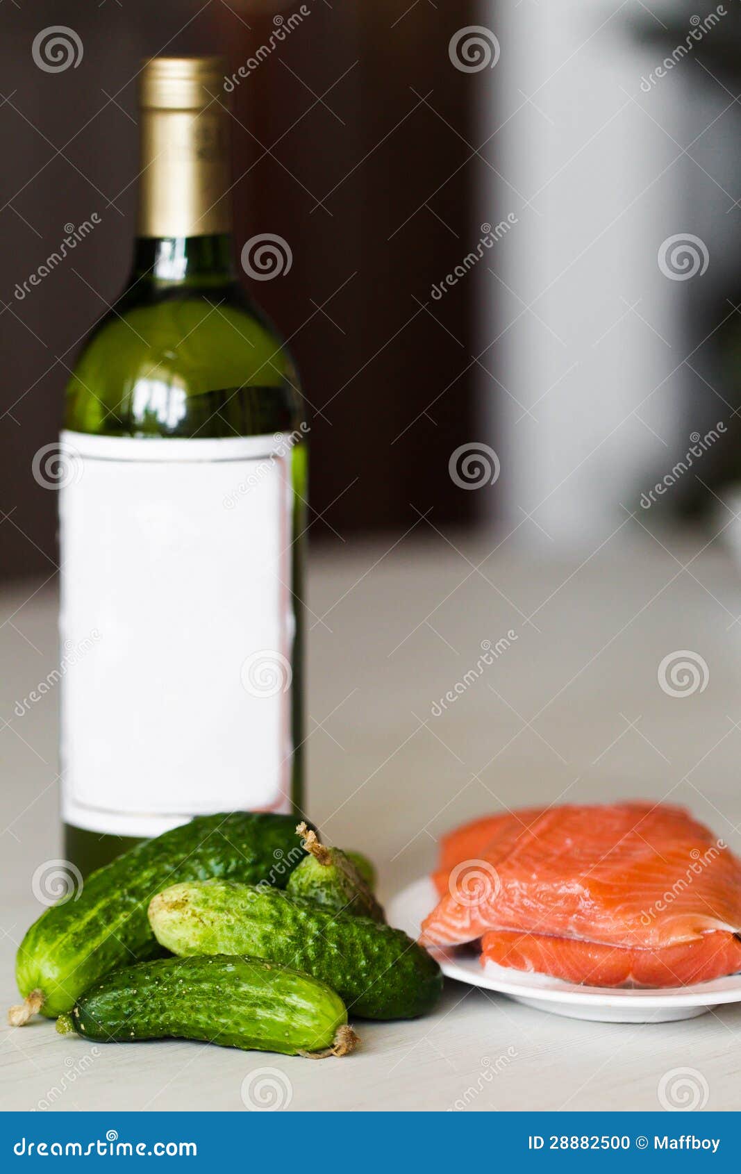 Wine and a red fish stock photo. Image of fish, piece 28882500