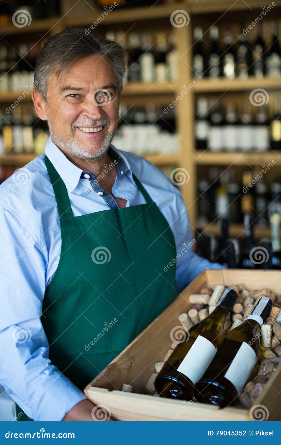 Wine Shop Owner stock photo. Image of clerk, mature, sales - 79045352