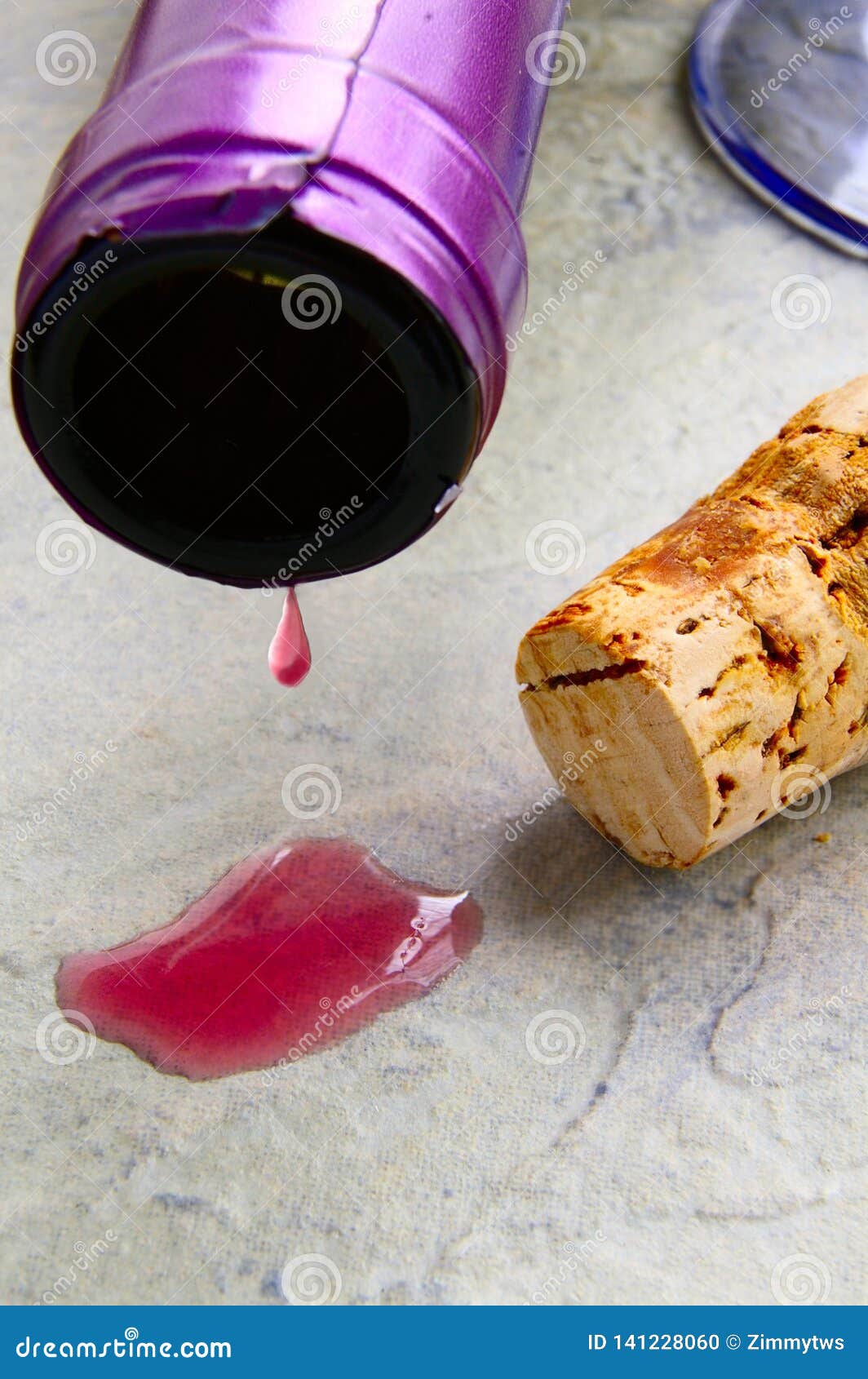 Wine Stain on Granite Counter Top Stock Photo Image of drip, spilled
