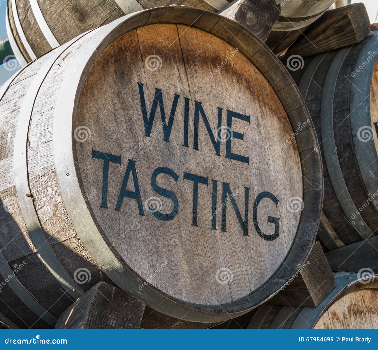 Wine Tasting Barrel stock image. Image of tourism, california 67984699