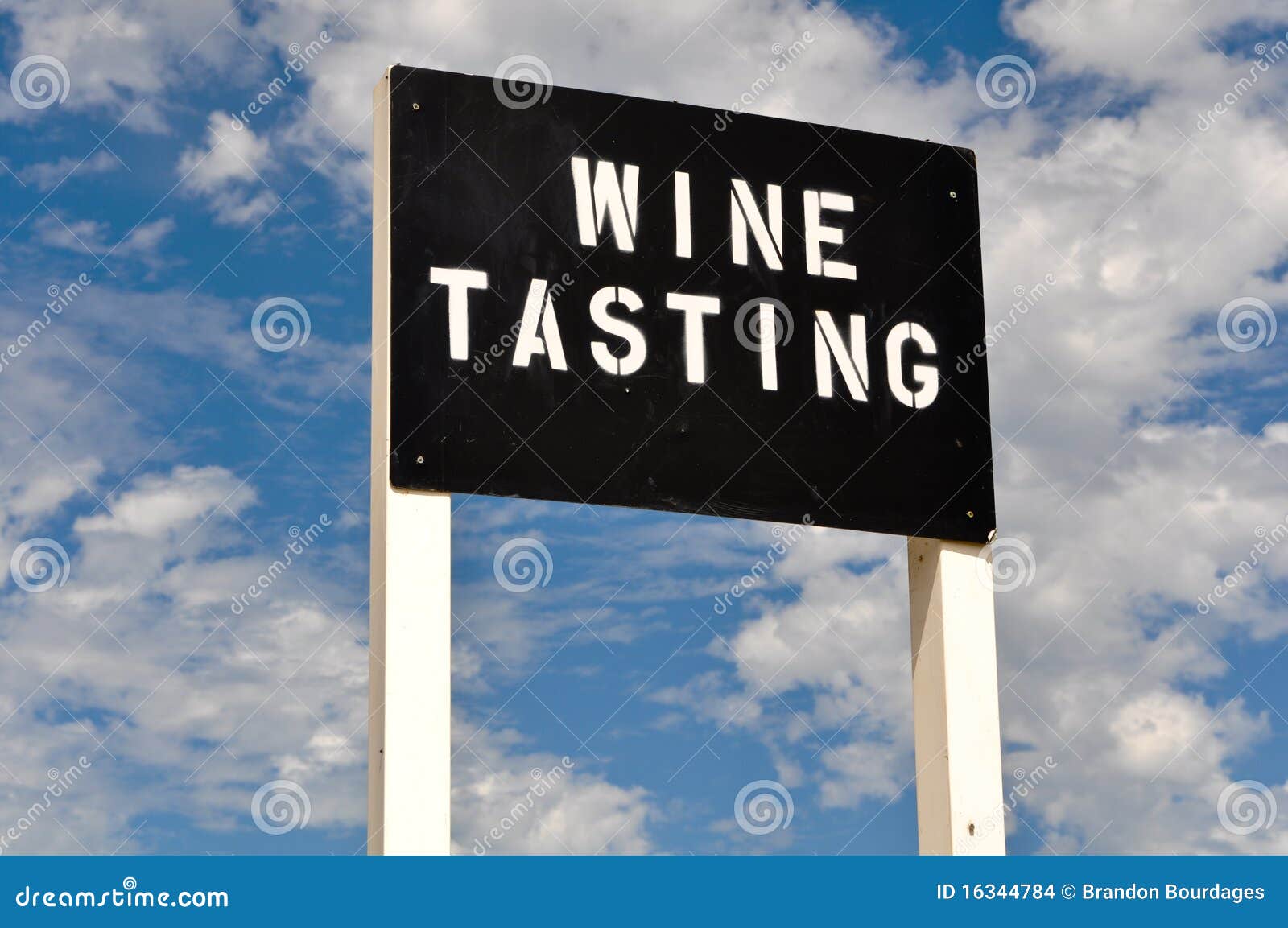 Wine Tasting Sign stock photo. Image of country, store 16344784