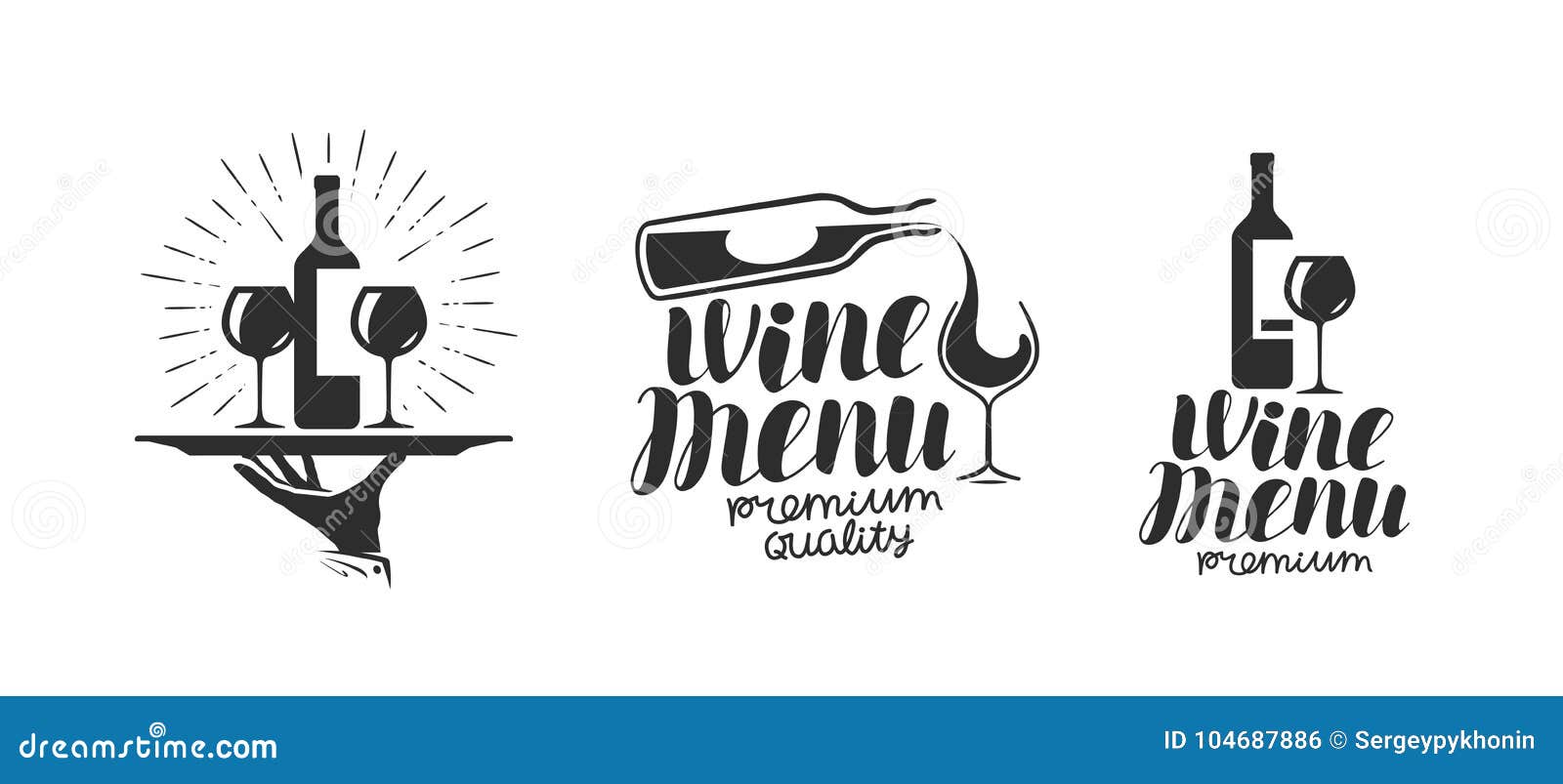 wine, winery logo or icon, emblem. label for menu  restaurant or cafe. lettering  