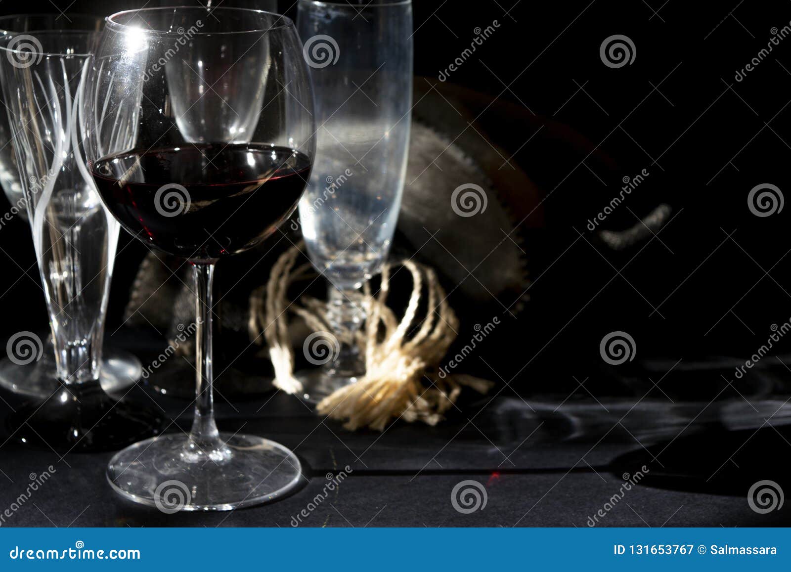 Wineglass of aged red wine stock image. Image of balloon - 131653767