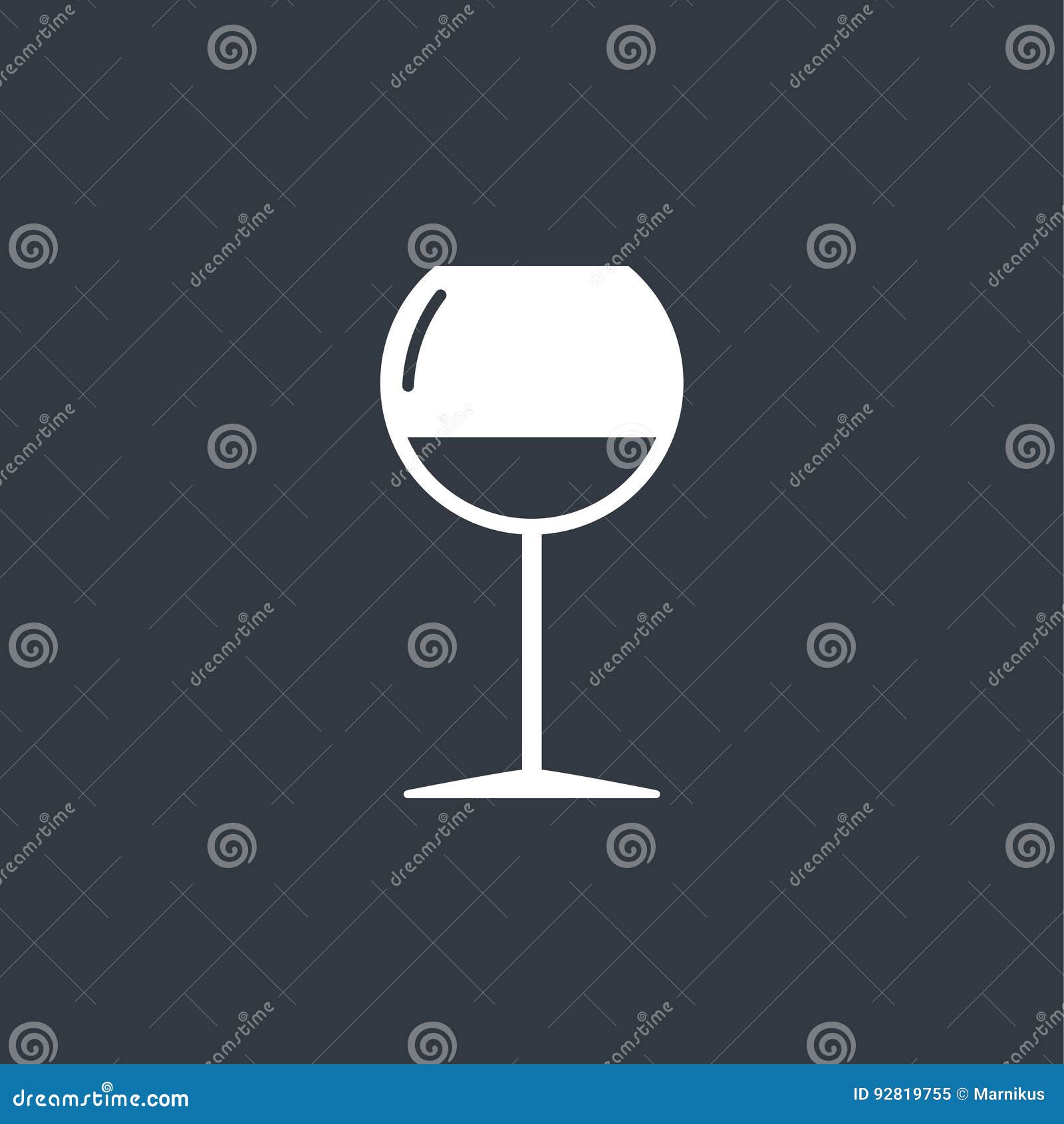 The Wineglass Icon. Goblet Symbol Stock Vector Illustration of