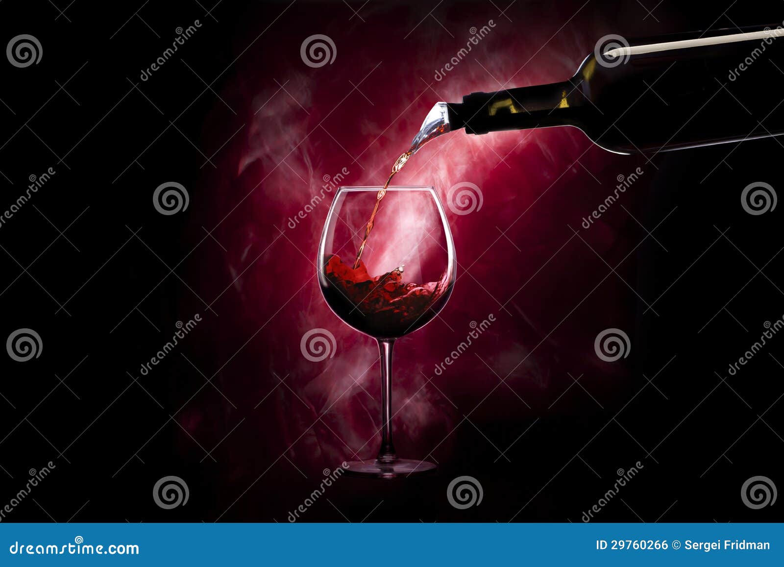 wineglass with bottle