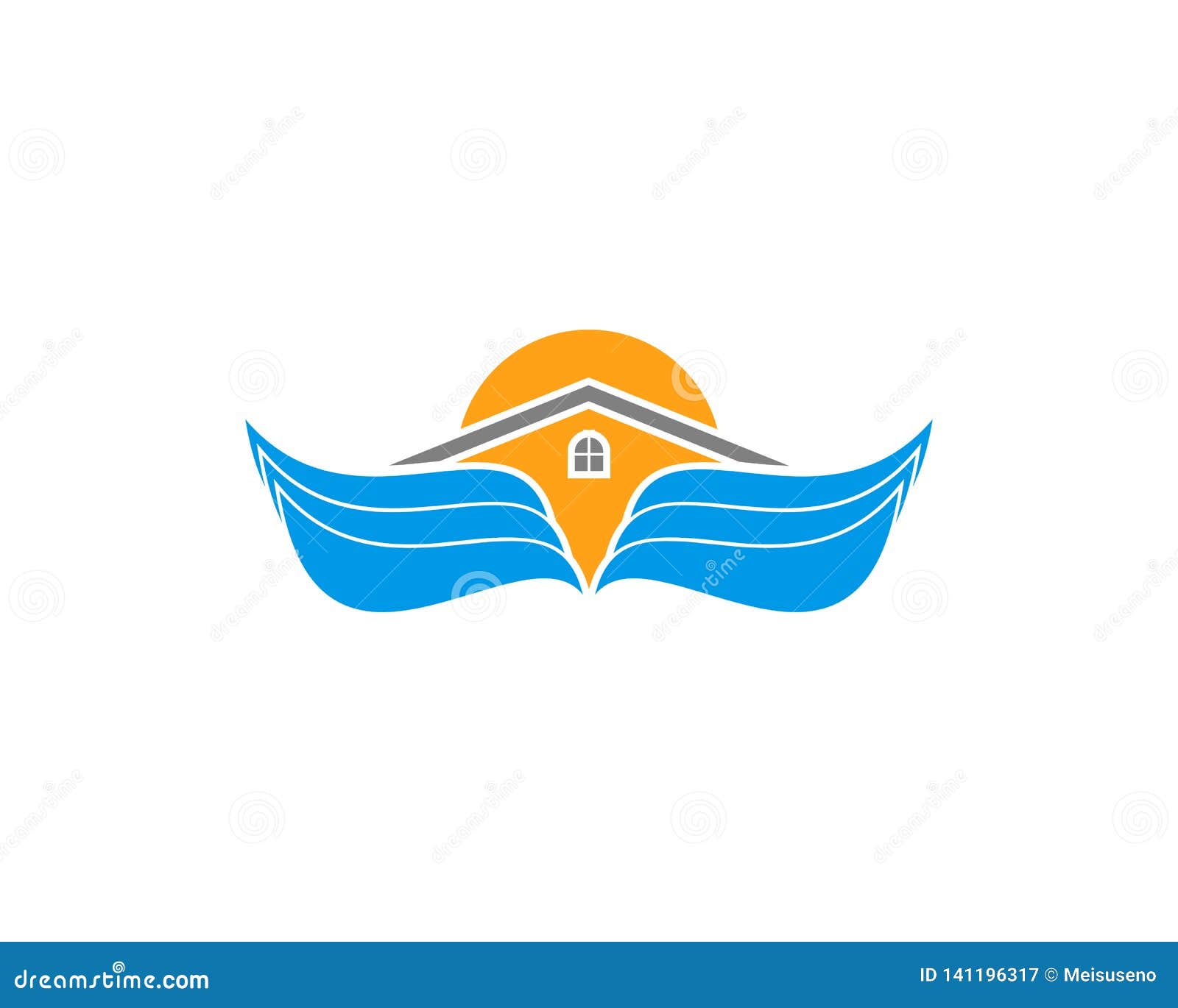 Wing House Vector Logo stock vector. Illustration of idea 141196317