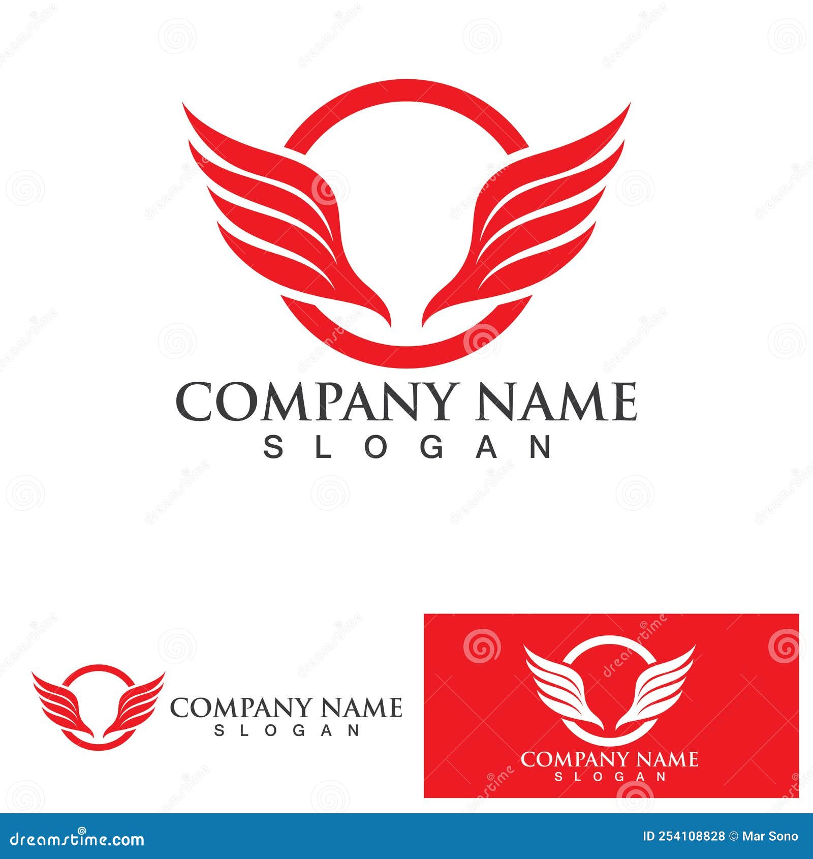 Wing Red Bird Logo Template Vector Stock Vector Illustration of