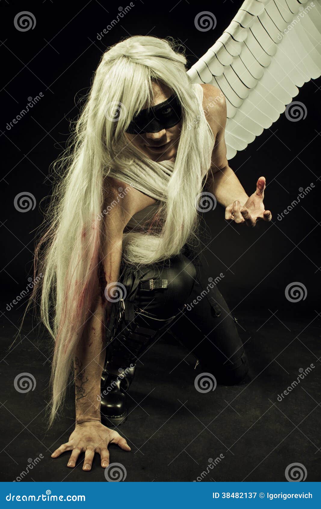 Winged guardian stock image. Image of cosplay, supernatural 38482137