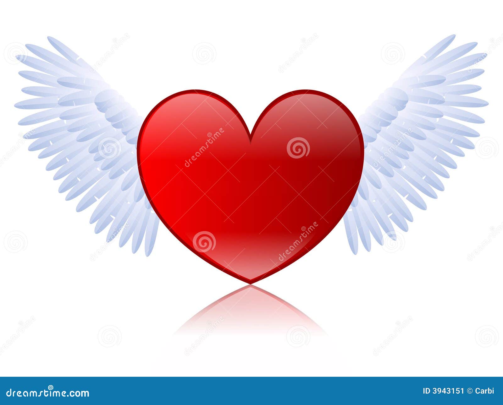 Winged Heart stock vector. Illustration of emotion, heaven 3943151