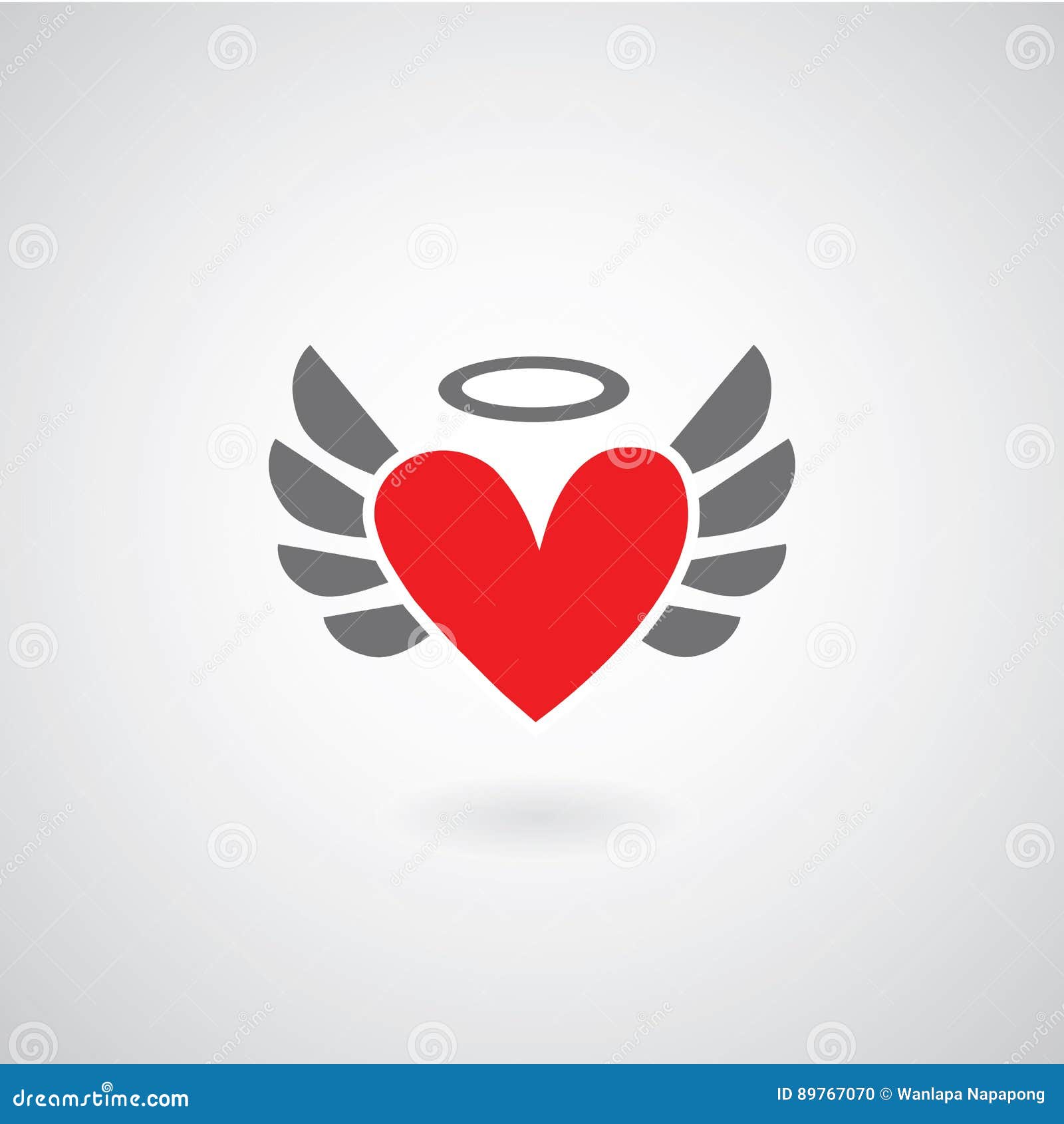Winged heart symbol stock vector. Illustration of sharing 89767070