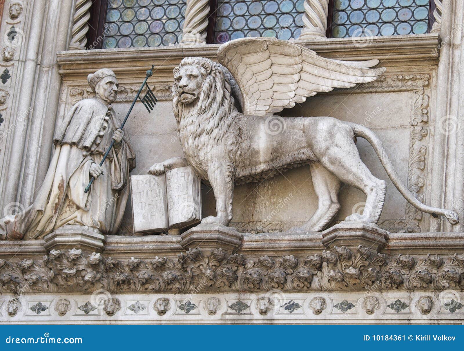 Winged Lion With The Book Stock Image Image 10184361