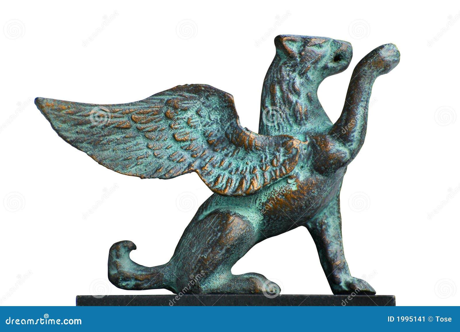 winged lion statue
