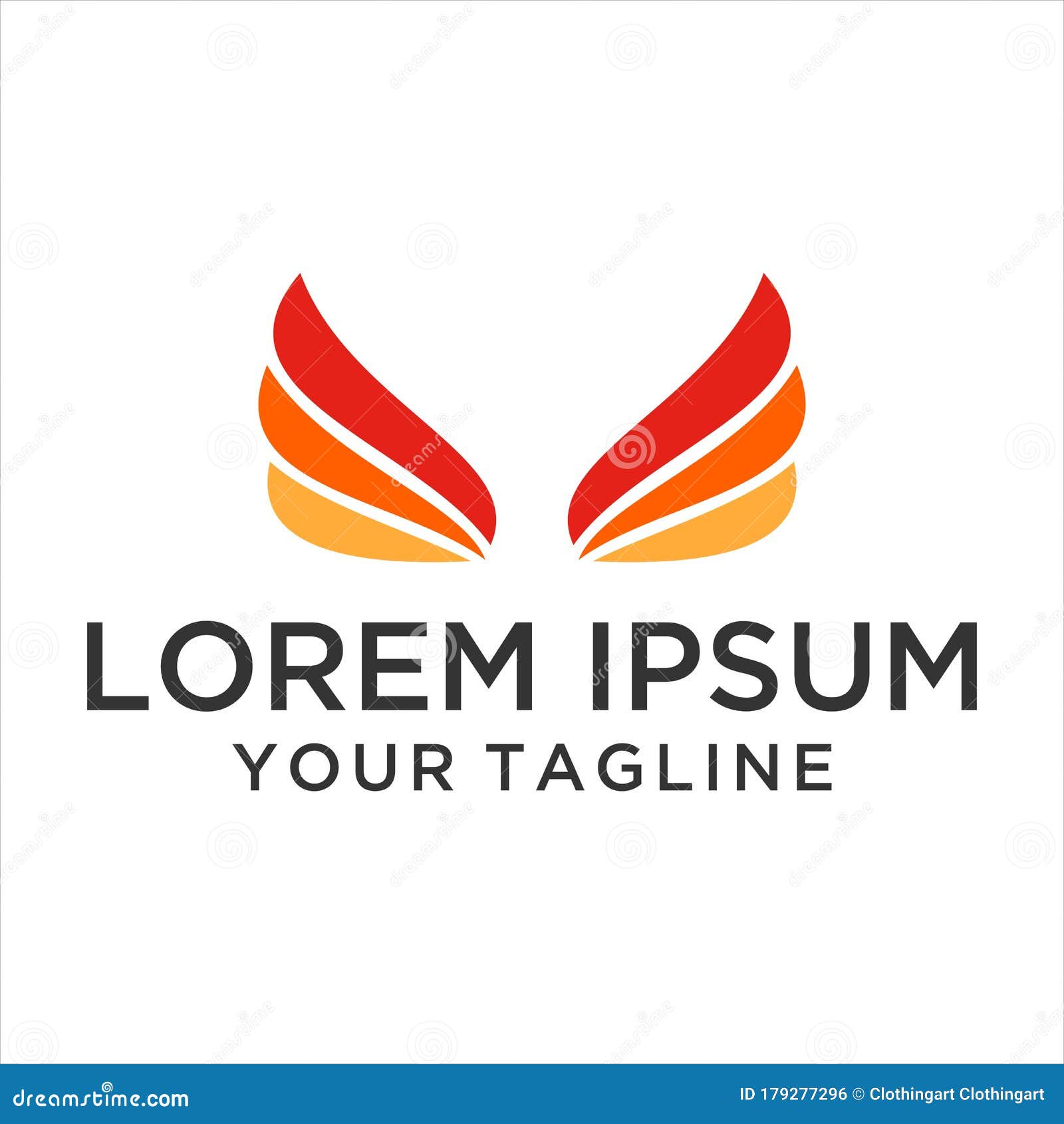 Wings Logo Concept Flat Design Vectors Stock Vector Illustration of