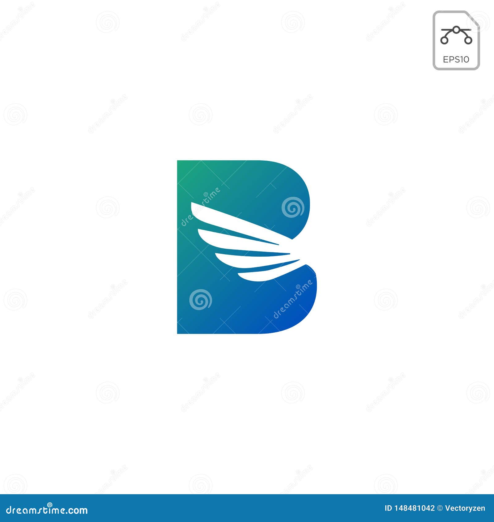 wings logo initial b abstract   icon 