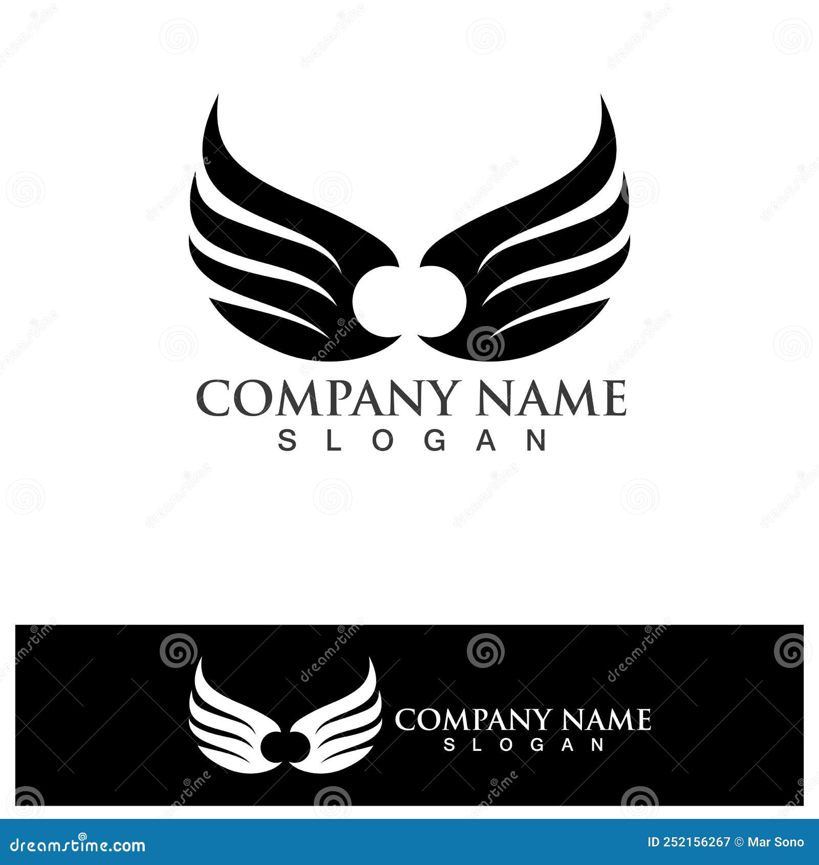 Wings Logo Vector Icon Symbol Illustration Design Template Stock Vector