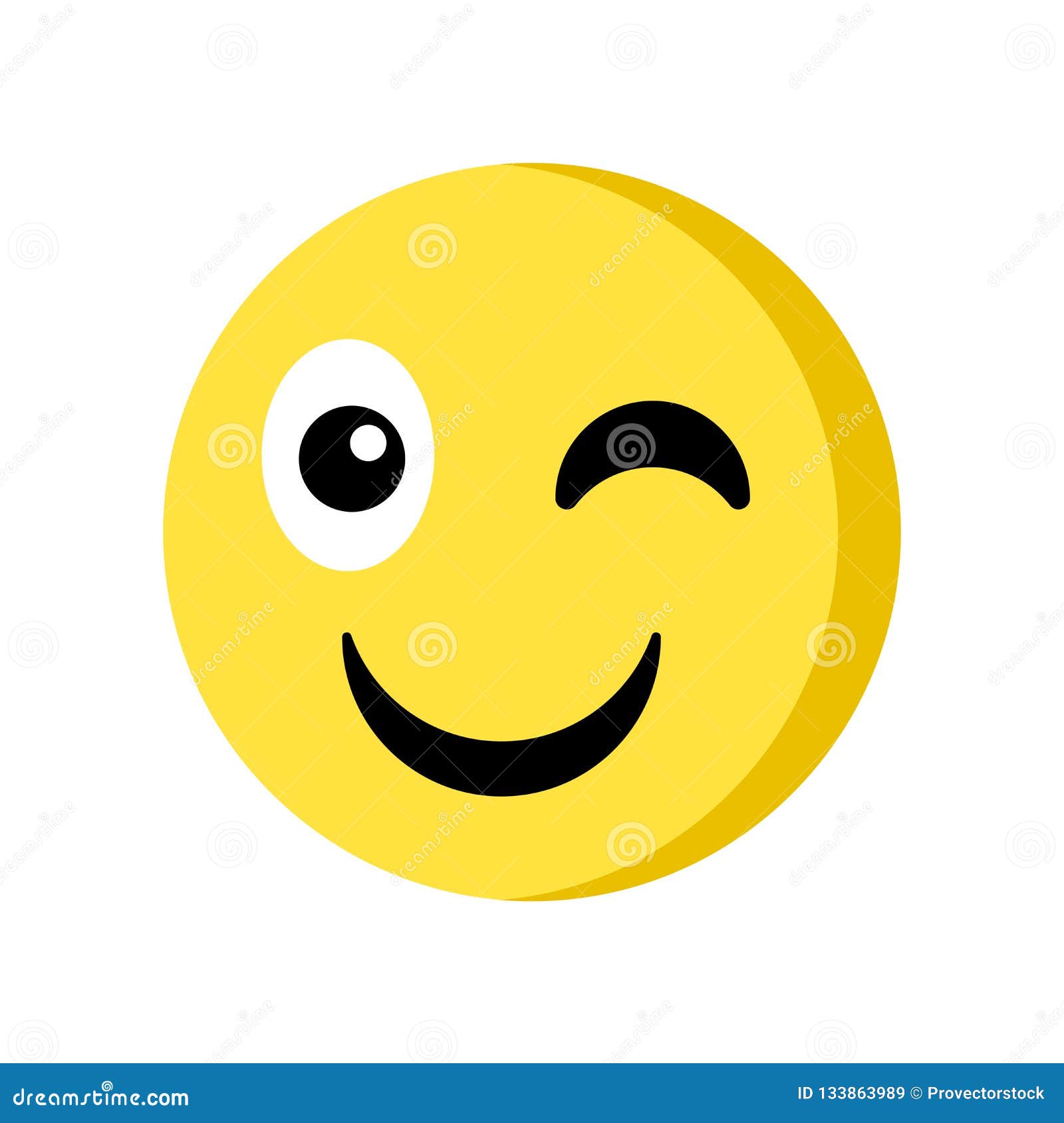 Wink Emoji Icon Isolated on White Background Stock Vector - Illustration of  people, emotion: 133863989
