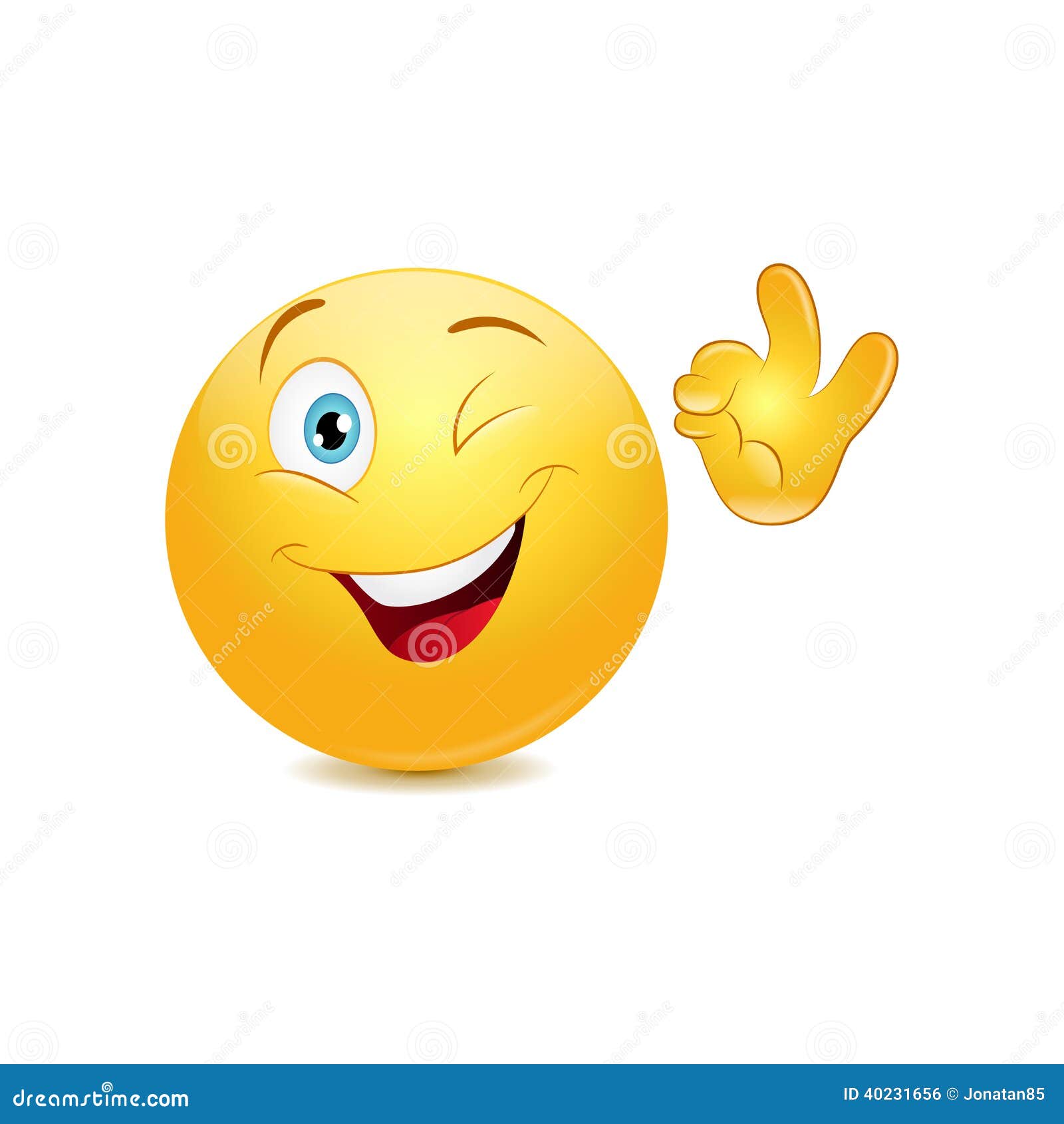 Smiley Emoticon With Ok Sign Stock Vector Illustration Of Facial