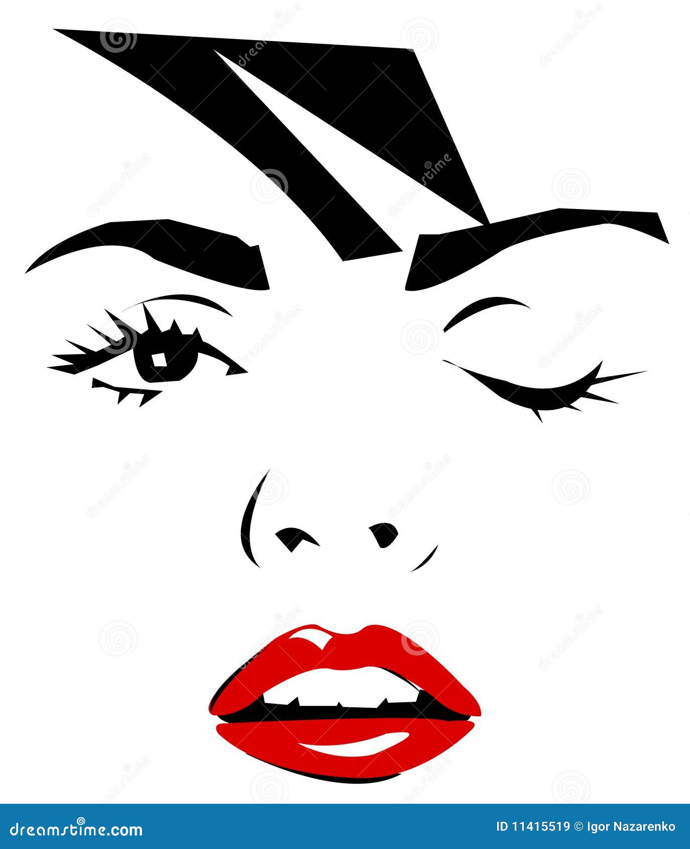 winking girl clipart mycutegraphics