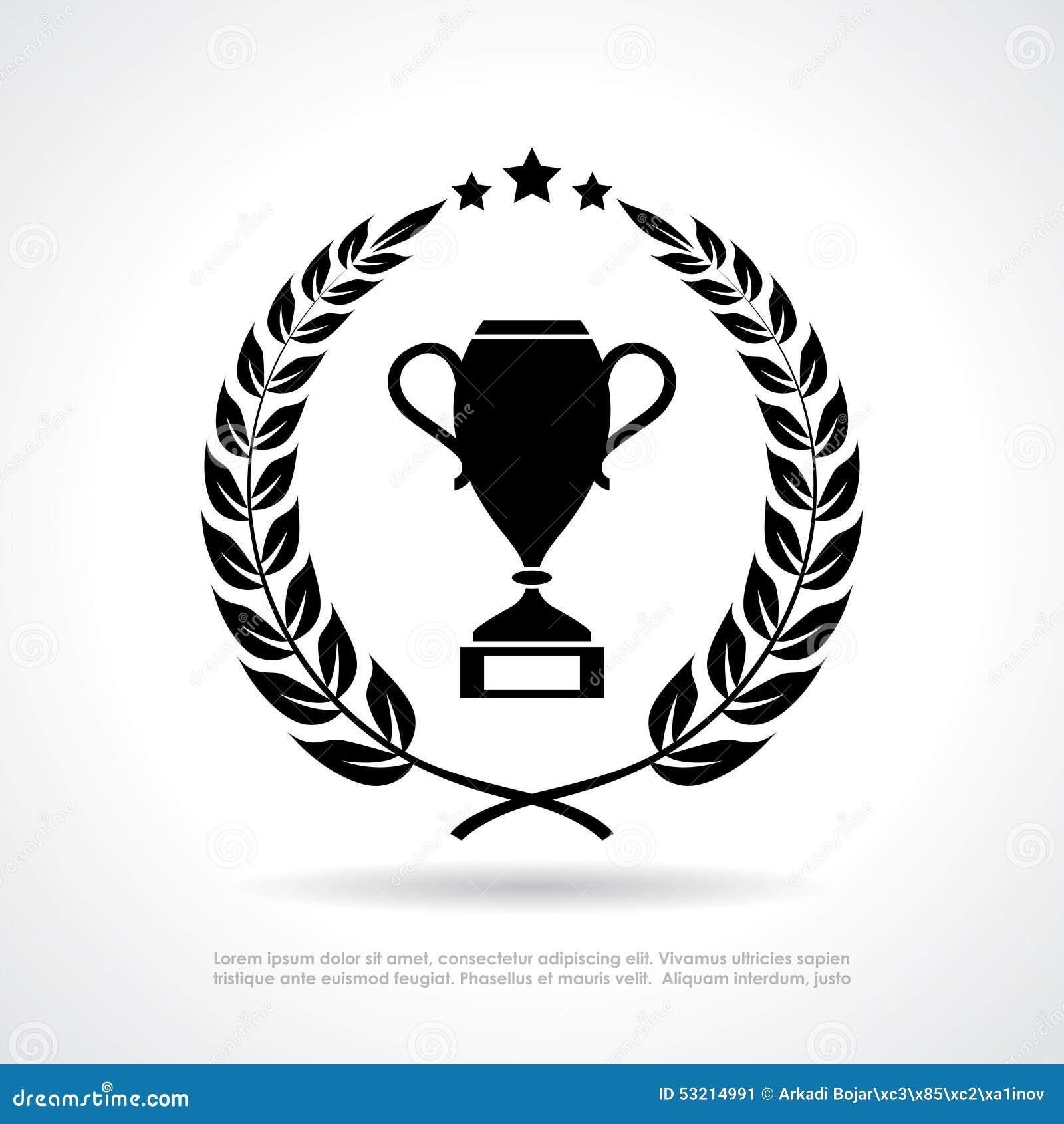 Winner cup prize stock vector. Illustration of design - 53214991