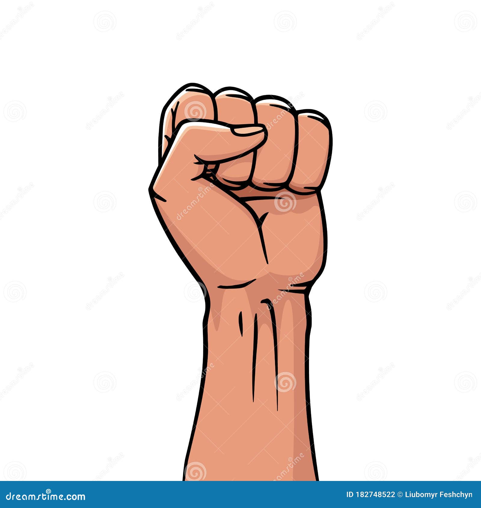 Hand Punch Logo Vector Illustration Stock Vector (Royalty Free