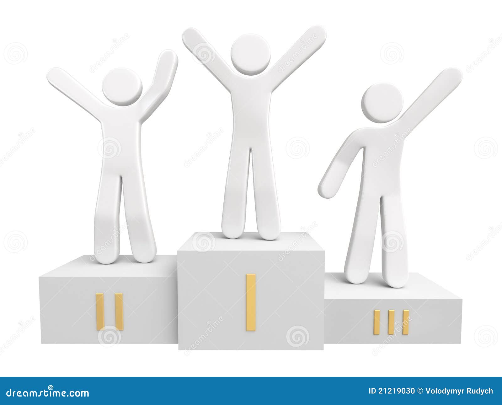 Winners on pedestal stock illustration. Illustration of champion 21219030