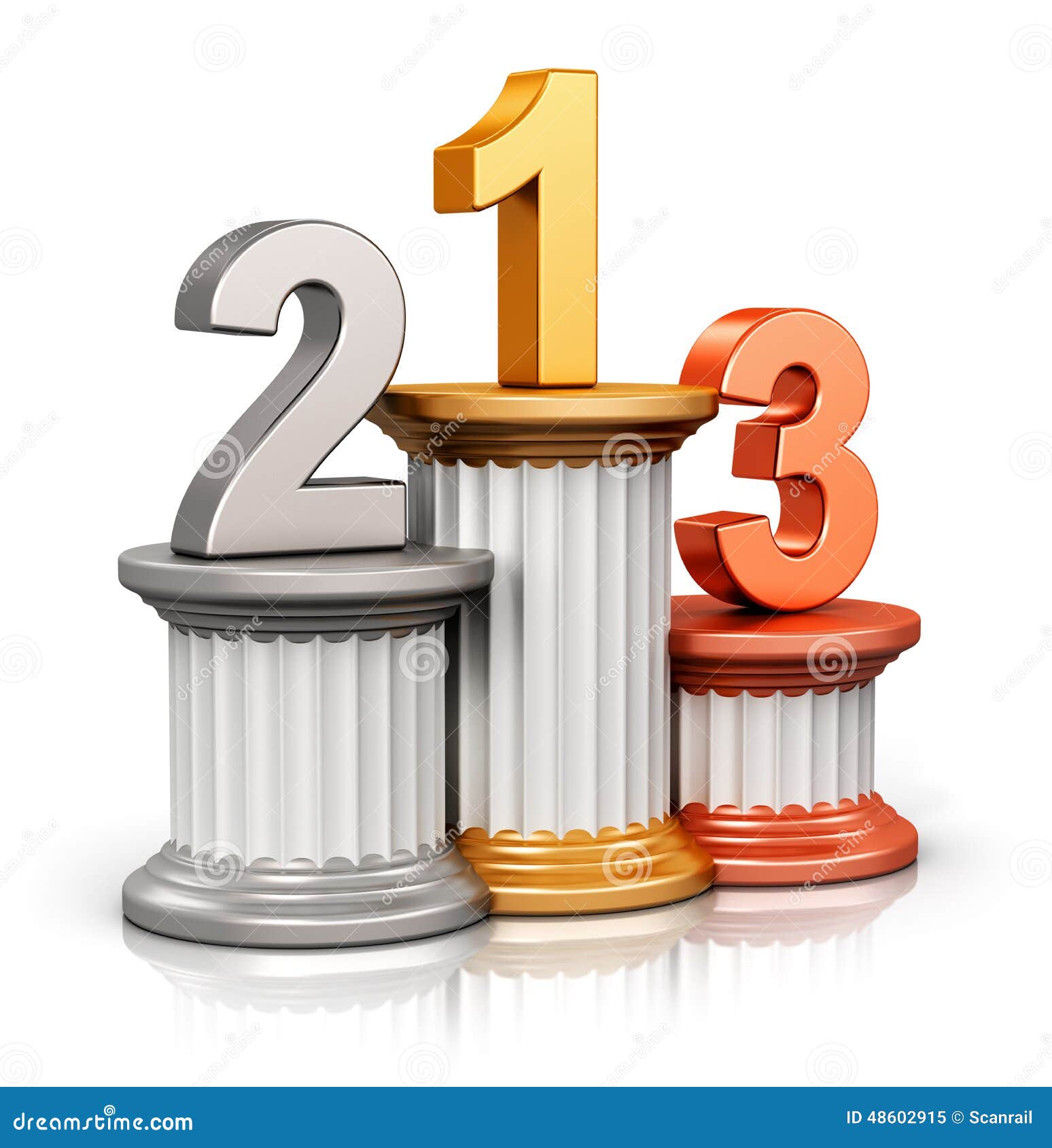 Winners Podium Stock Illustration - Image: 48602915