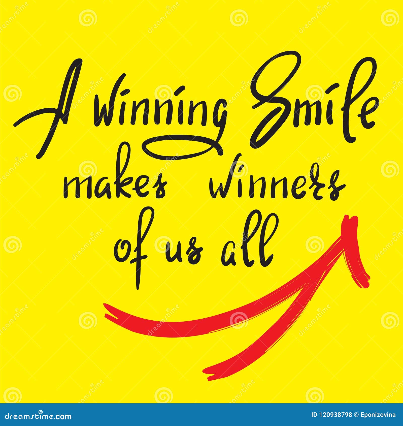 A Winning Smile Makes Winners of Us All - Handwritten Funny ...