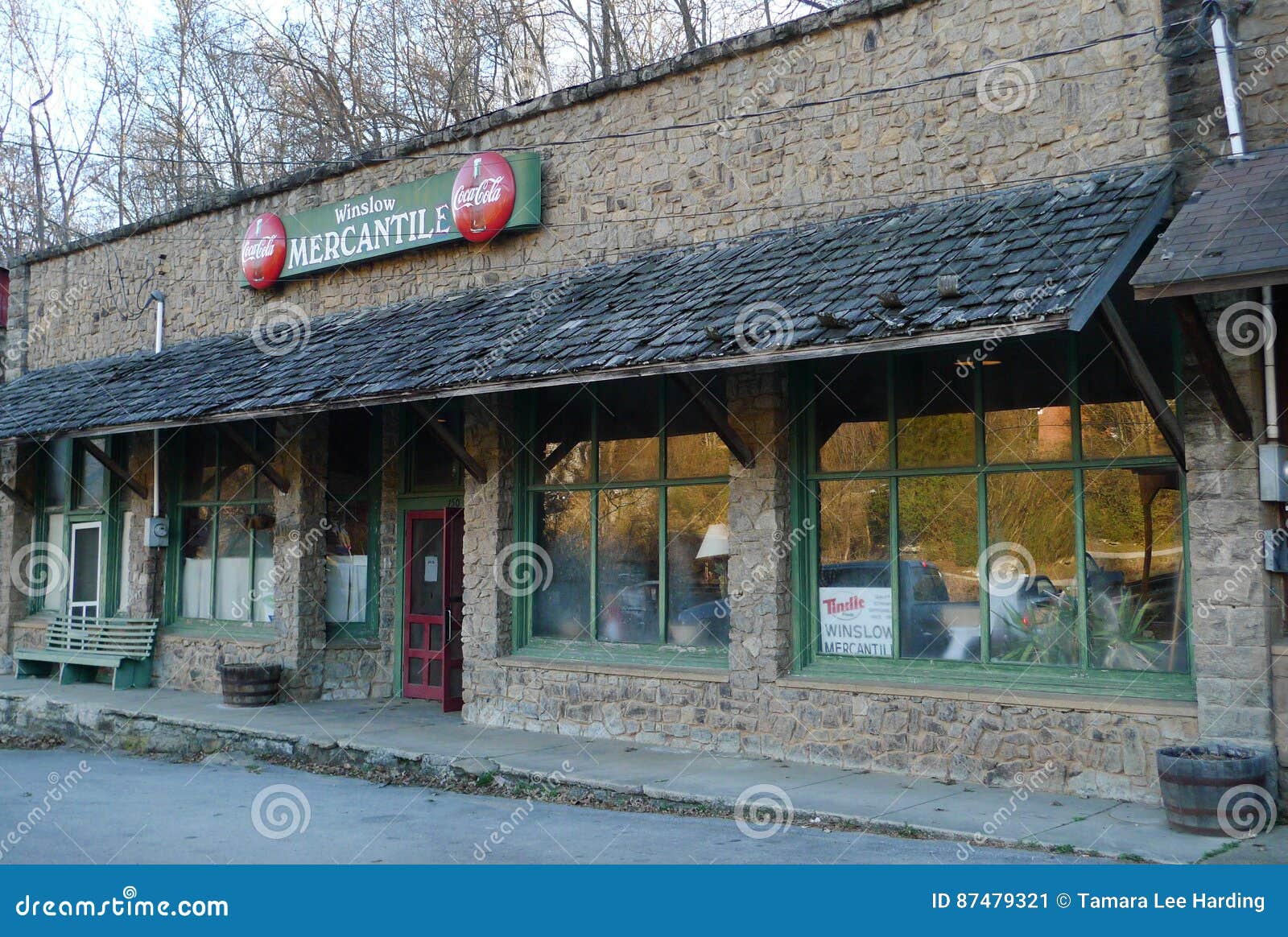 Winslow, Arkansas Mercantile, Cocacola Fotografia Editoriale