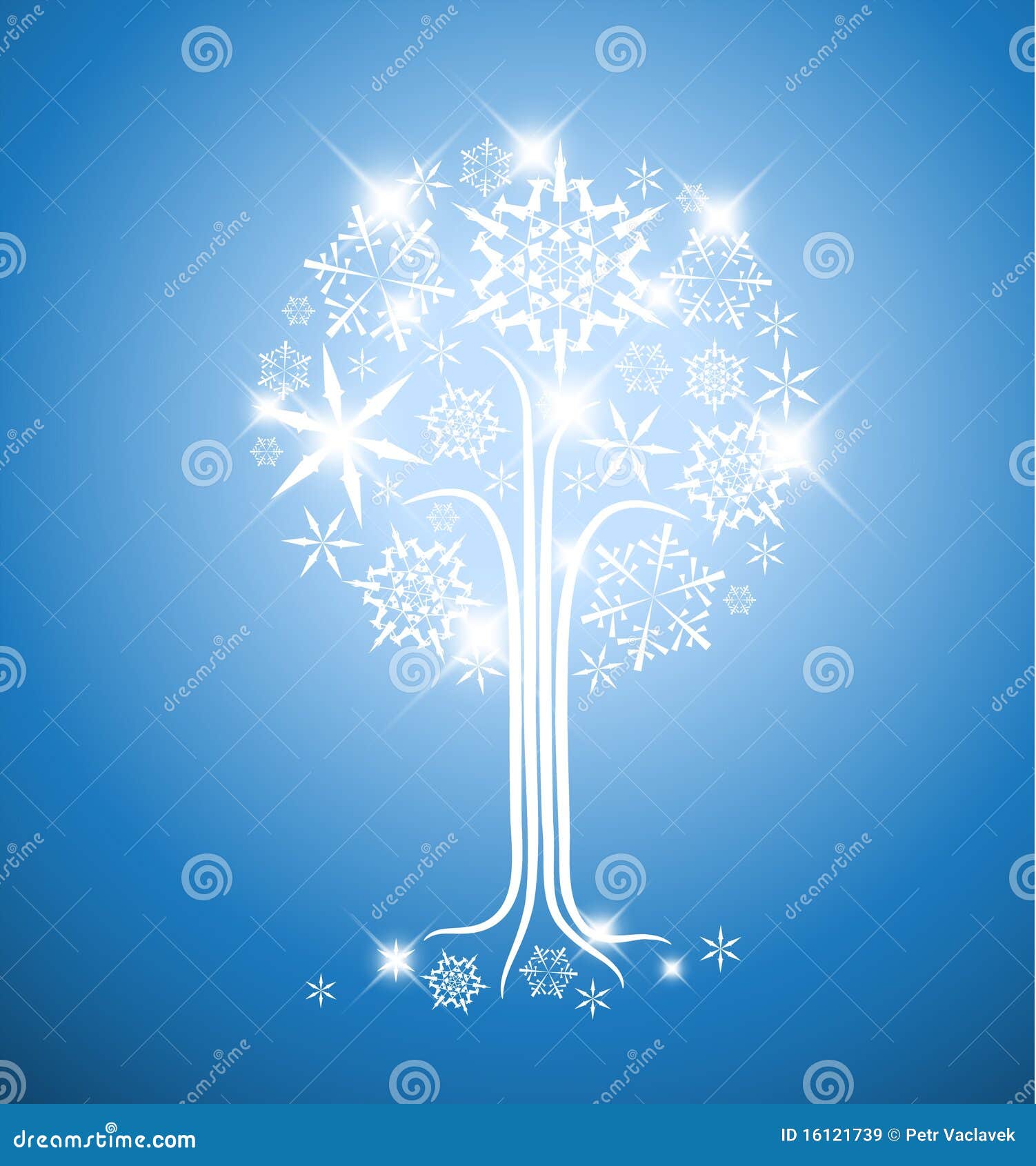 Winter abstract tree stock illustration. Illustration of floral 16121739