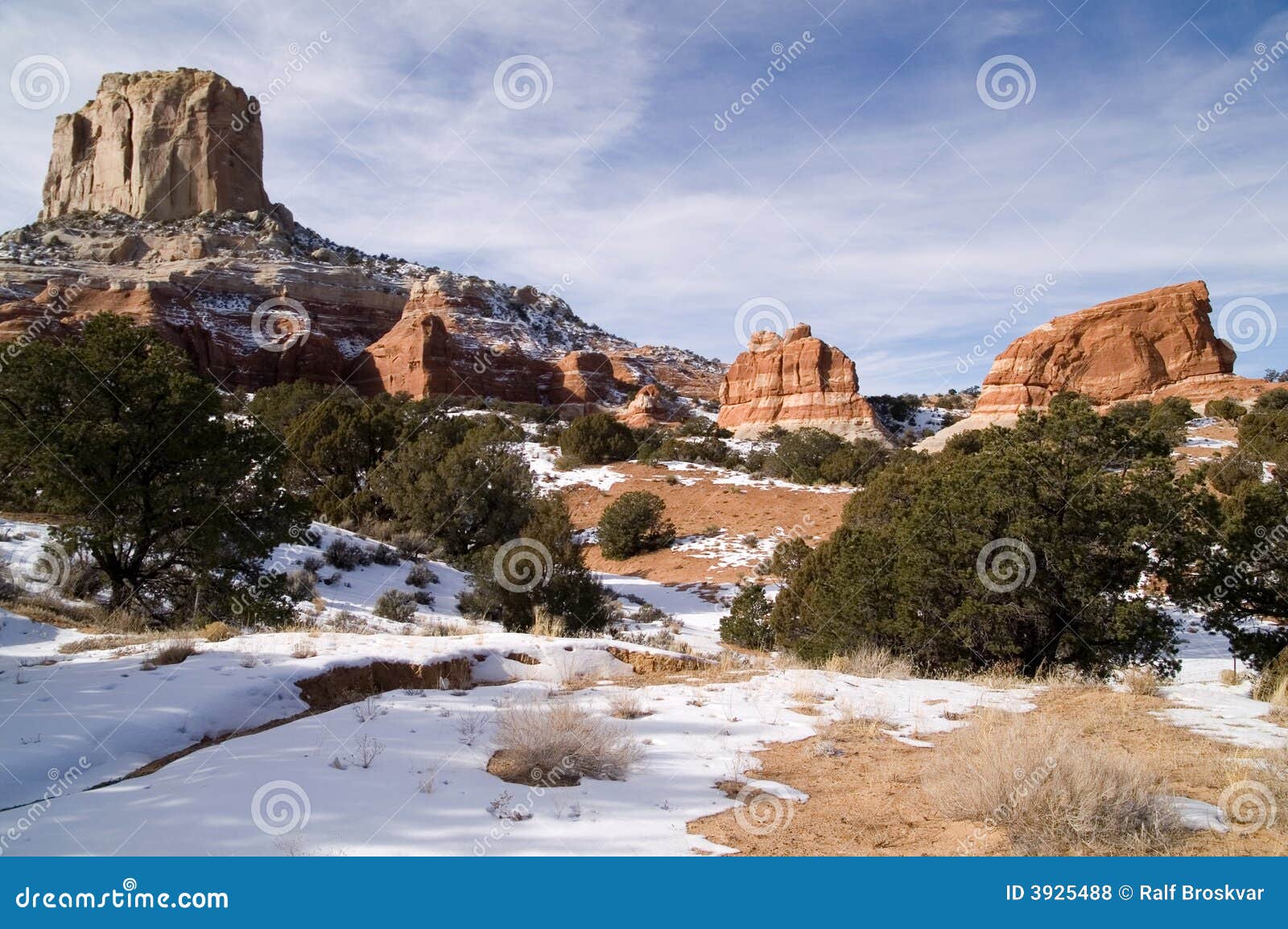 Winter in Arizona stock photo. Image of white, desert 3925488
