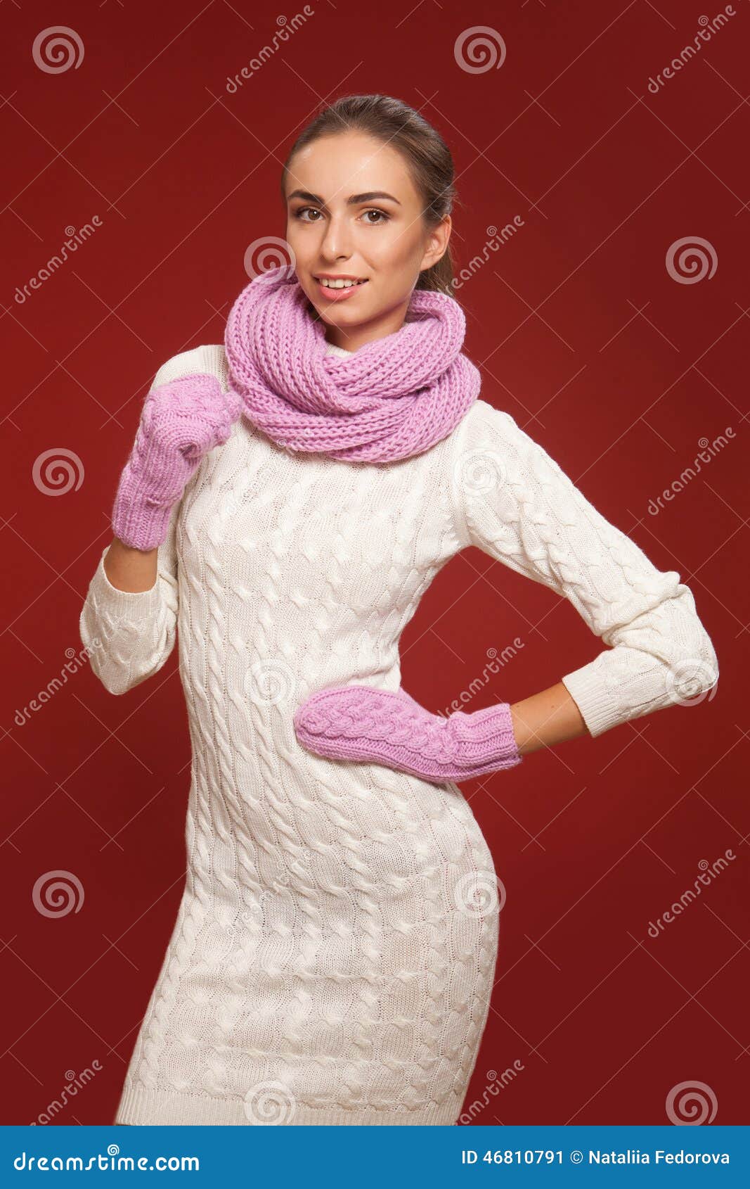 Winter Atmosphere Shot of the Model in the Studio Stock Image Image