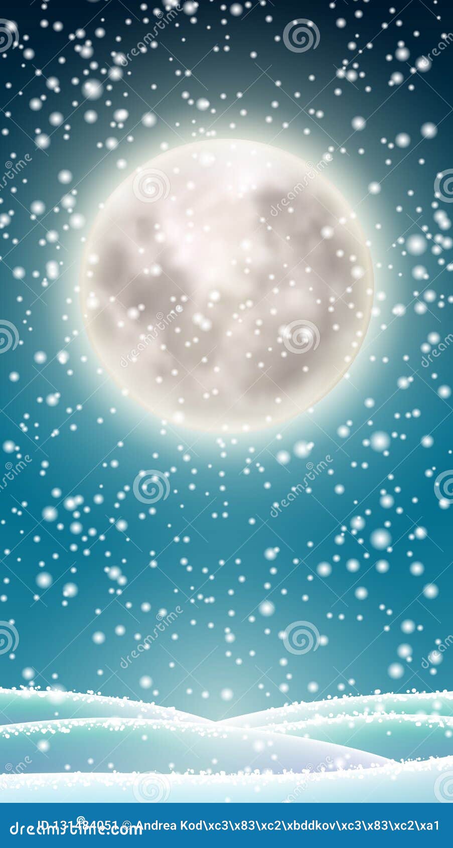 Winter Moon Sticker for iOS & Android