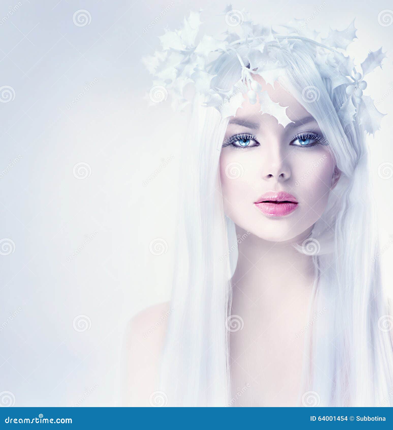 white hair woman art