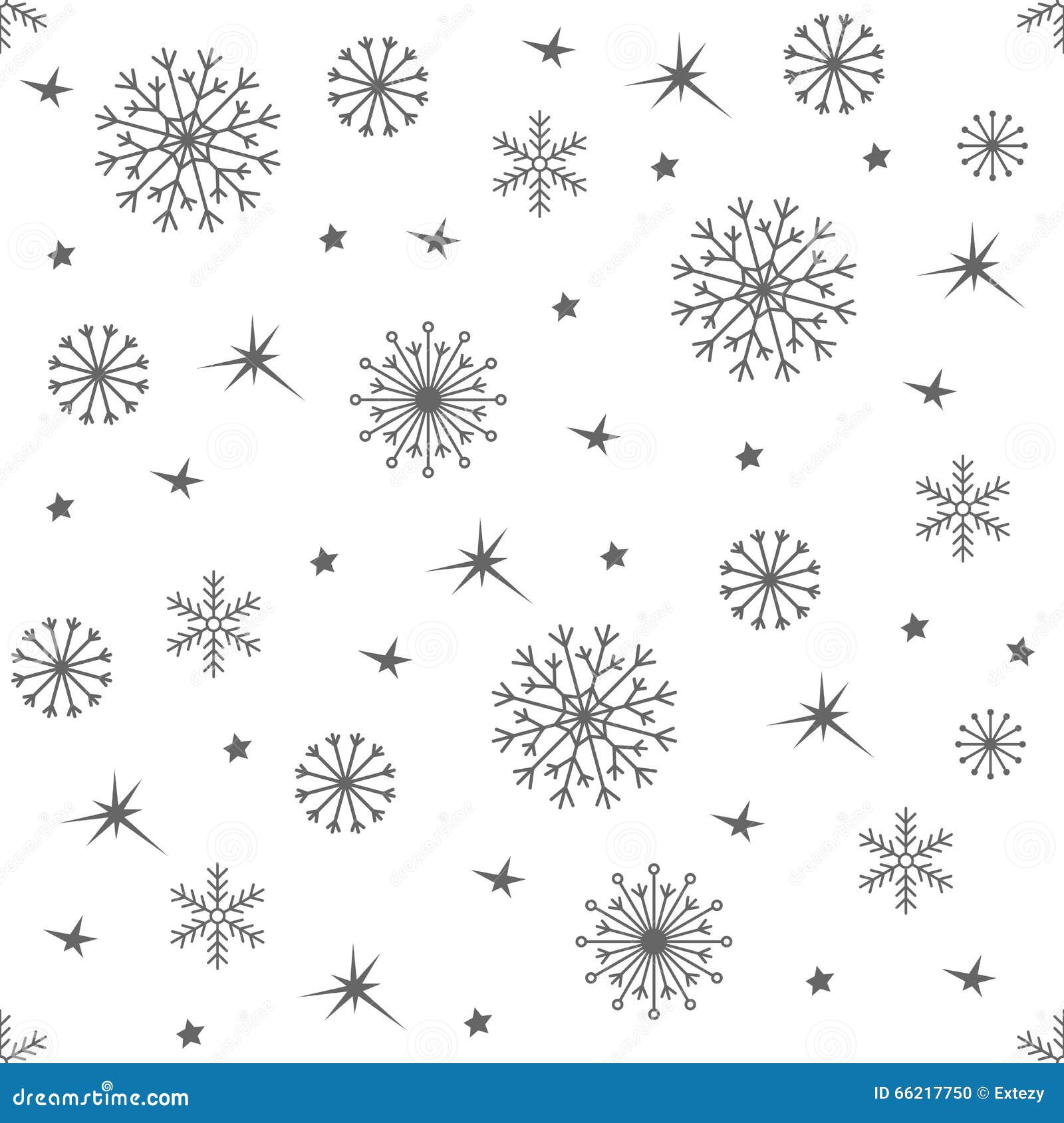 Winter Black And White Background With Snowflakes Stock