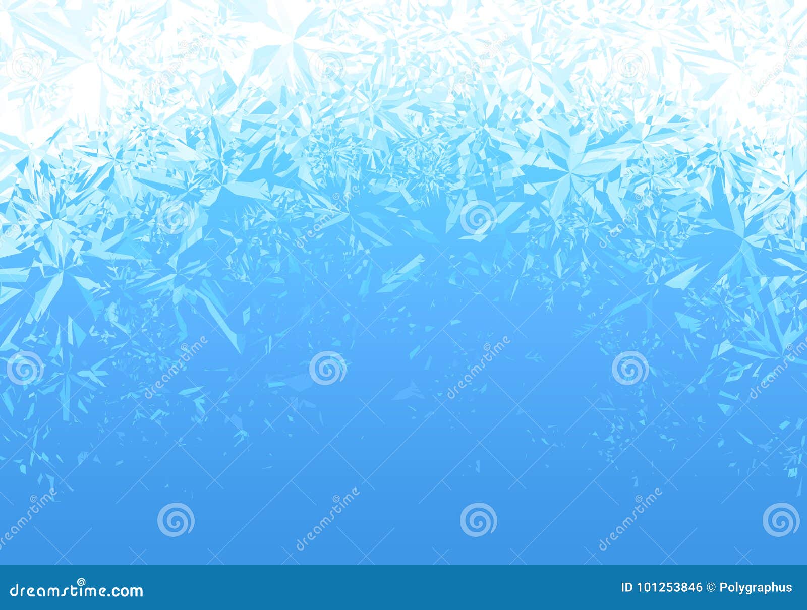 winter blue ice frost background