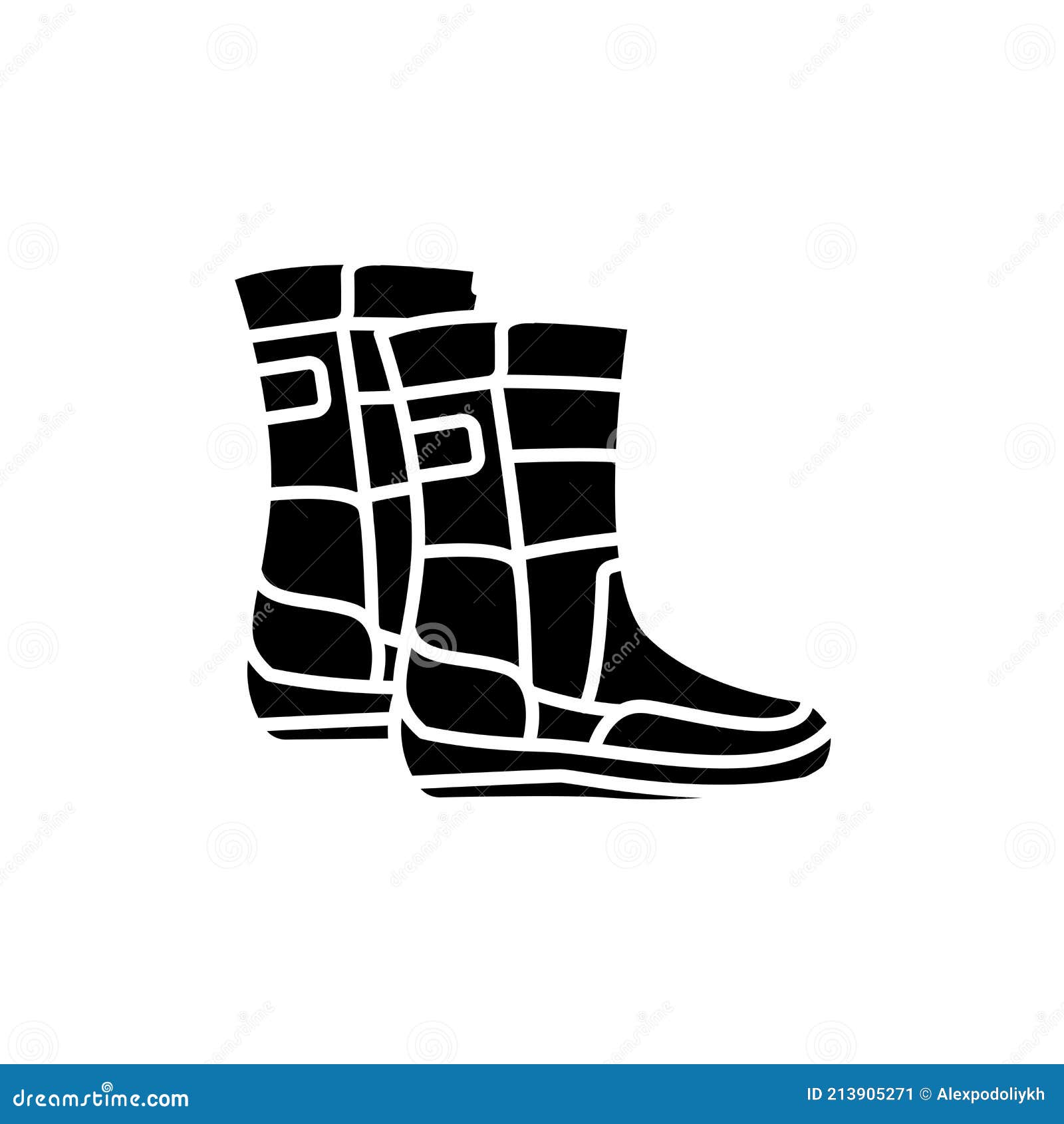 Winter Boots Black Glyph Icon. Pictogram for Web Page, Mobile App ...