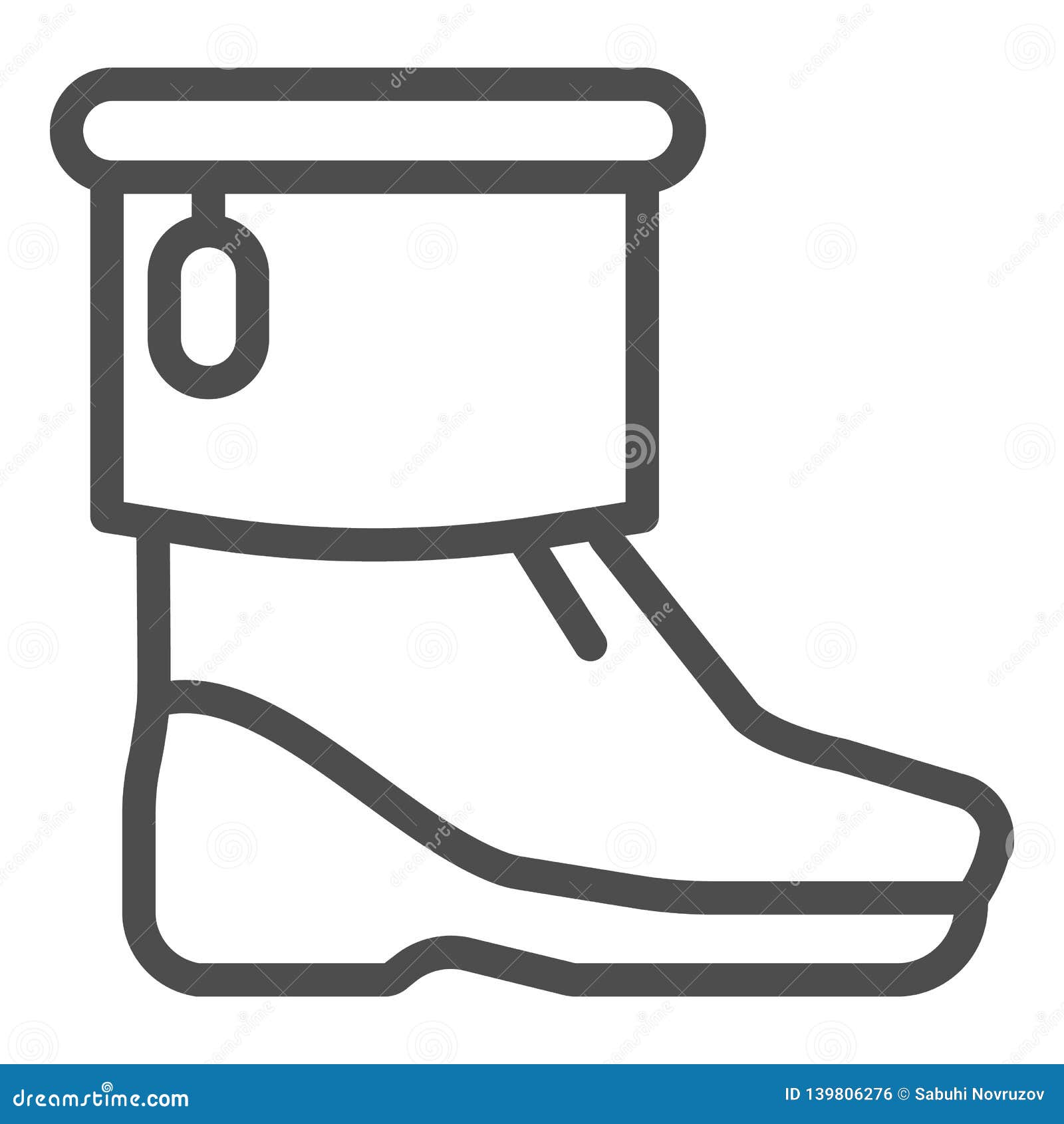 Winter Boots Line Icon. Woman Boots Vector Illustration Isolated on ...