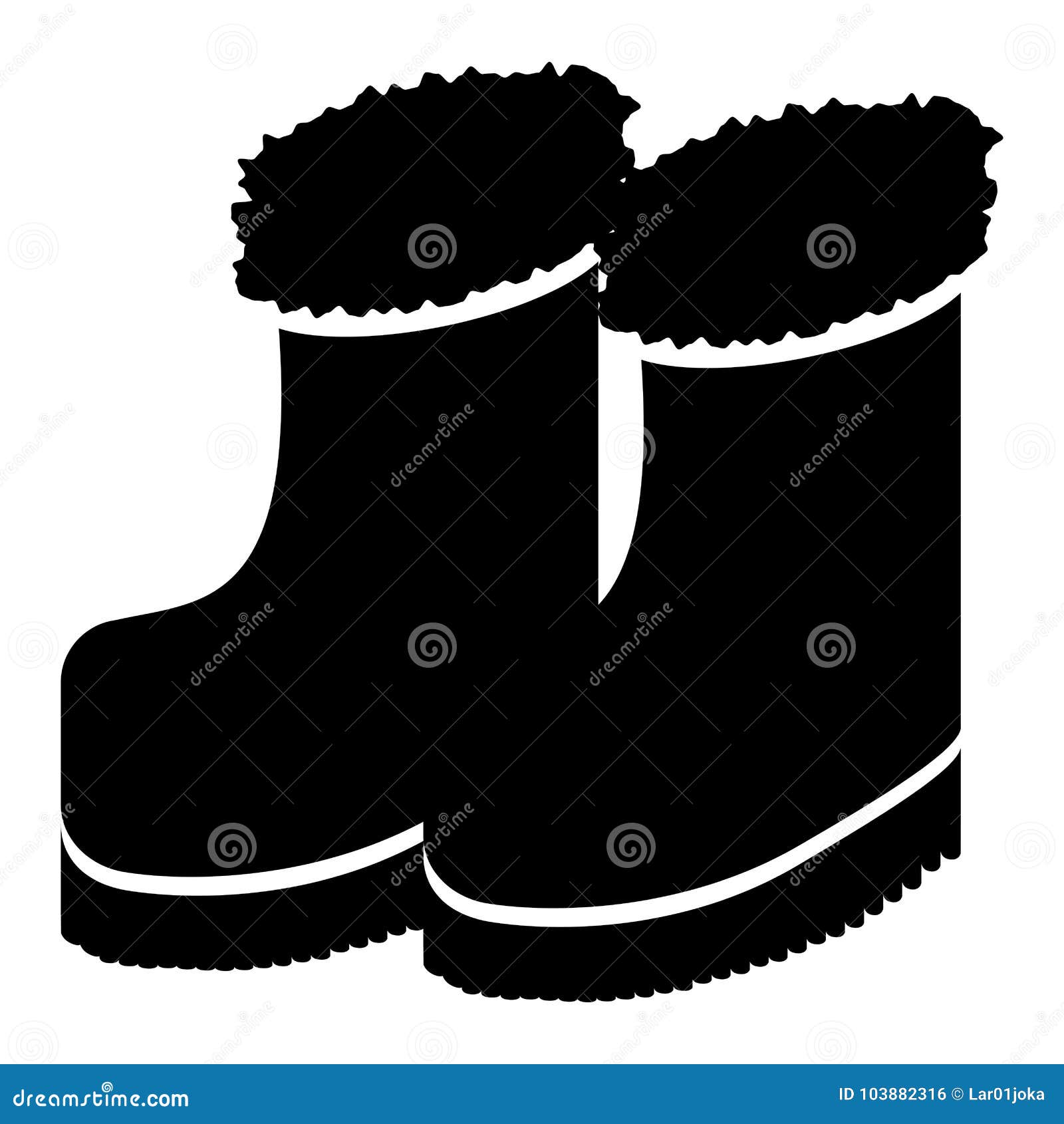 Winter boots silhouette stock vector. Illustration of brown - 103882316