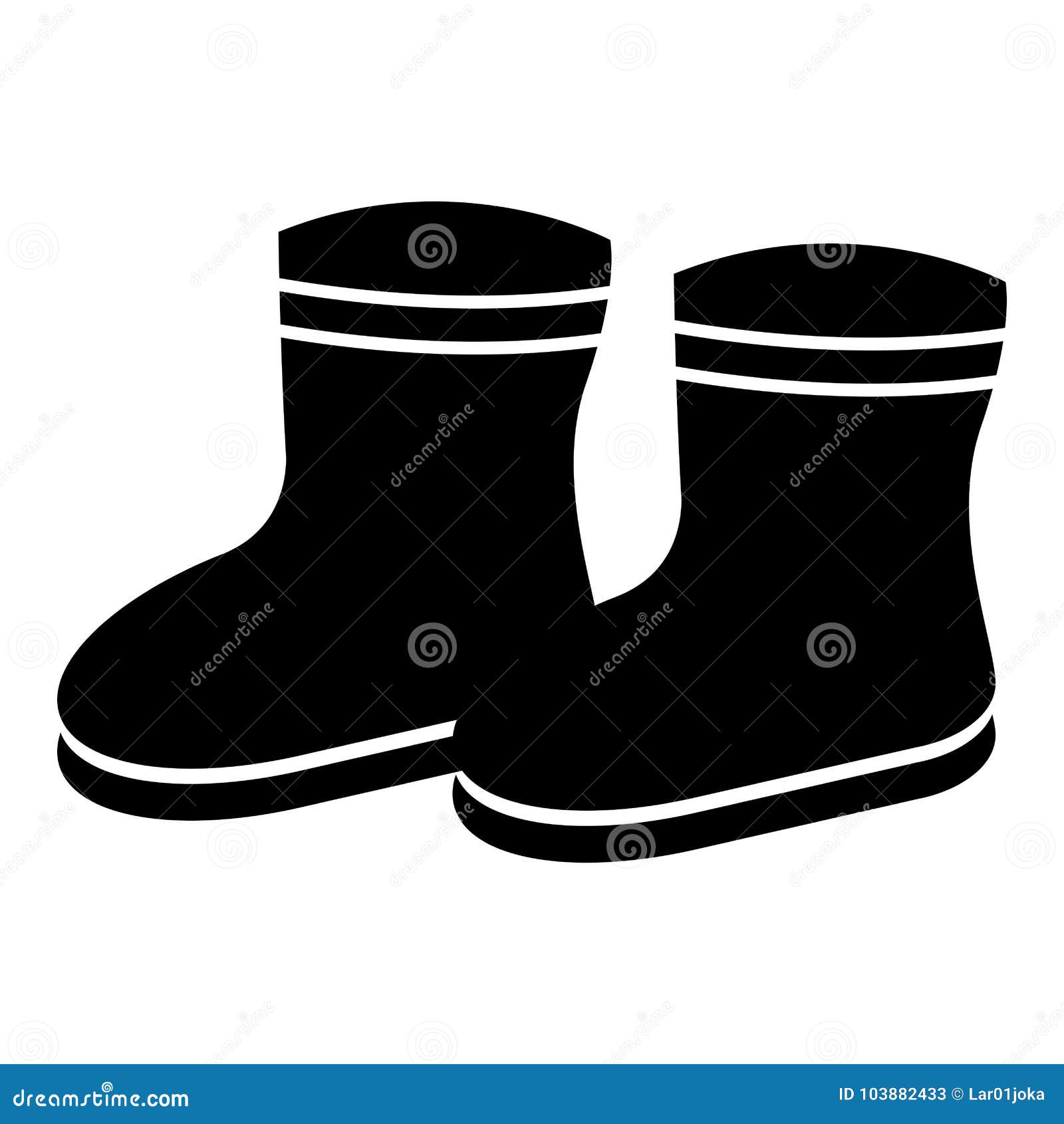 Winter boots silhouette stock vector. Illustration of brown - 103882433