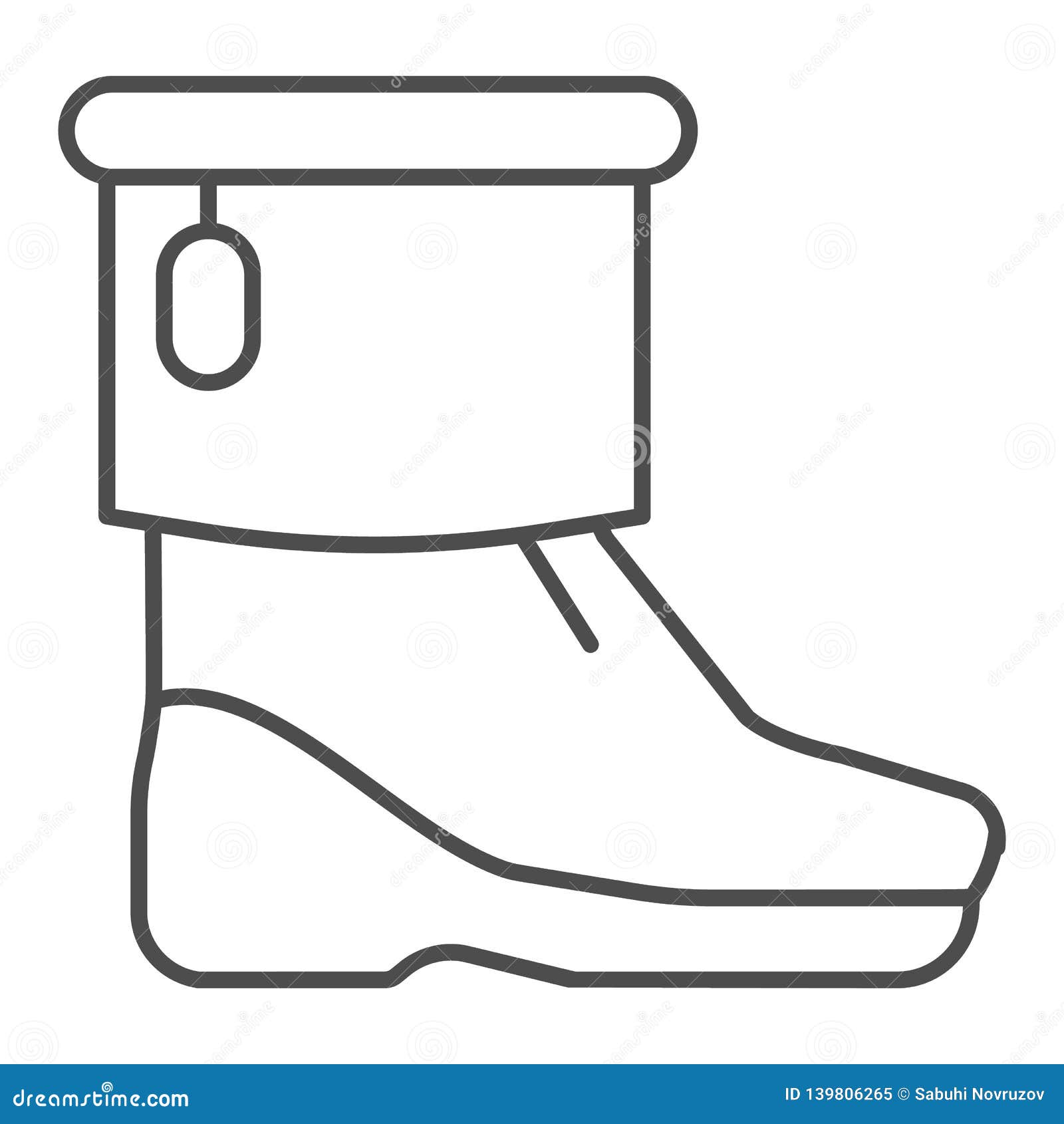 Winter Boots Thin Line Icon. Woman Boots Vector Illustration Isolated ...