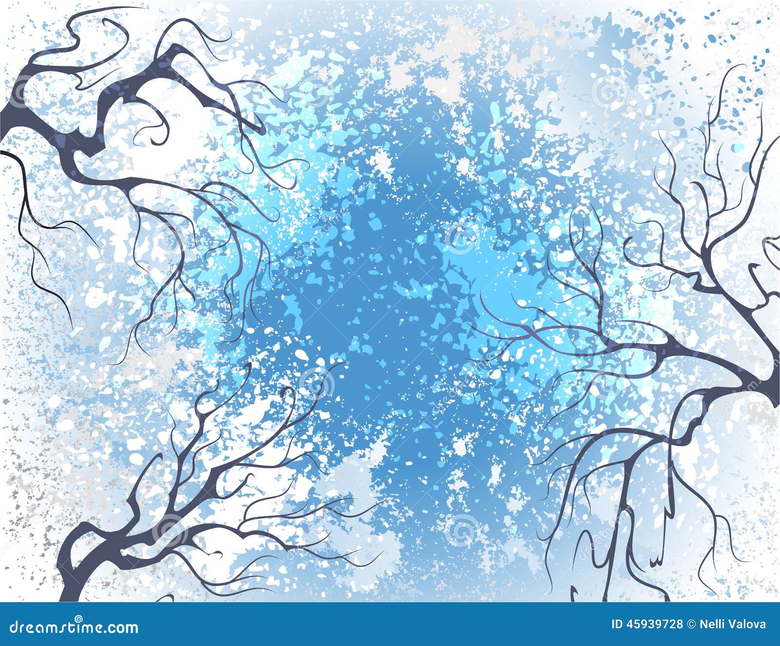 Winter branches stock vector. Illustration of park, design - 45939728