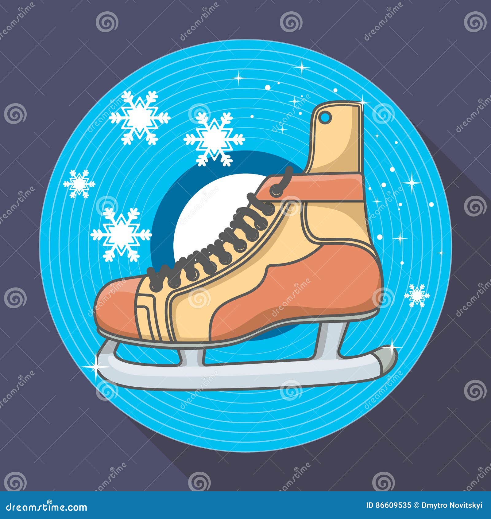 winter-card-with-ice-skates-and-snowflakes-stock-vector-illustration