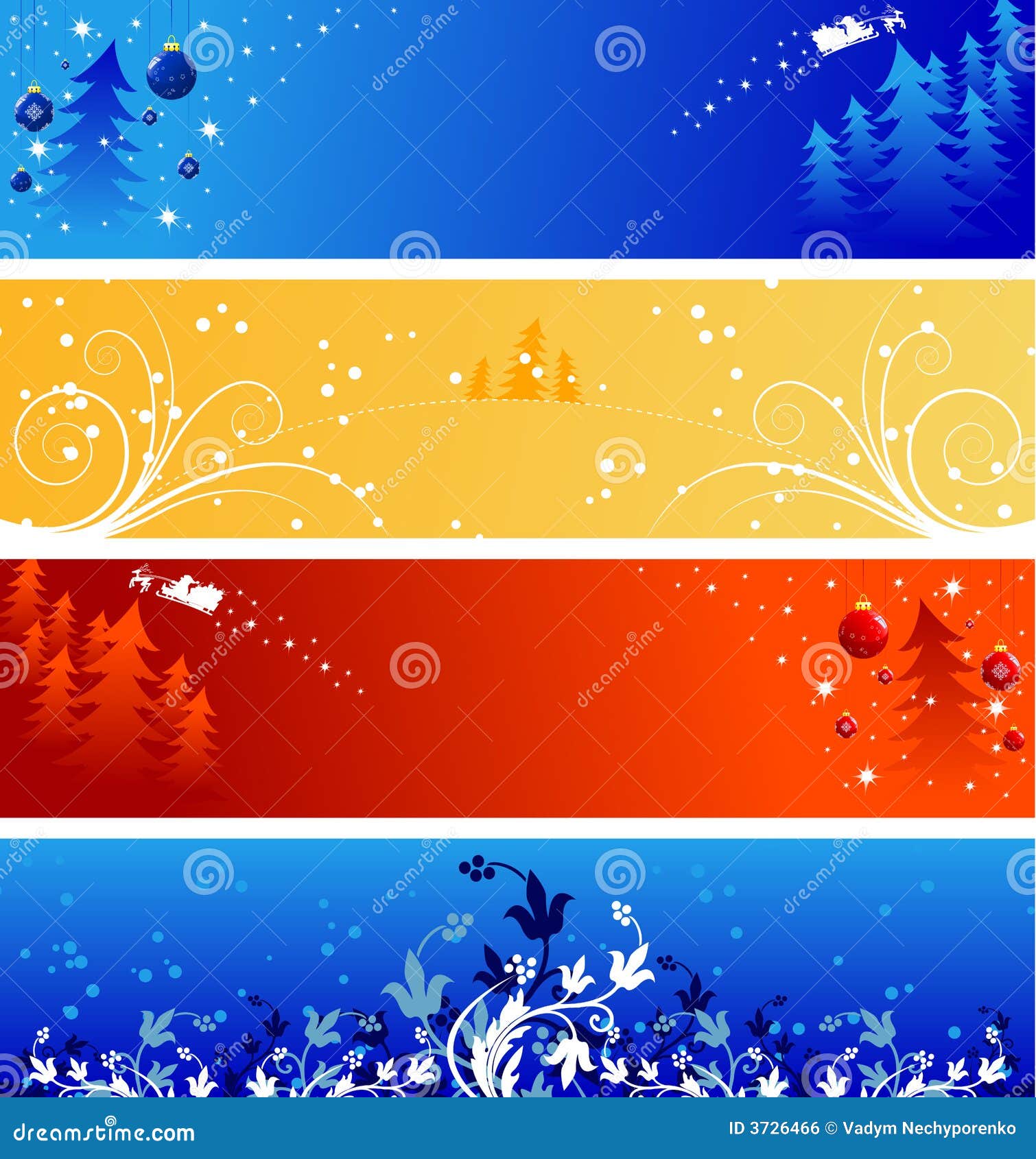 Winter Christmas banners stock vector. Illustration of cold - 3726466