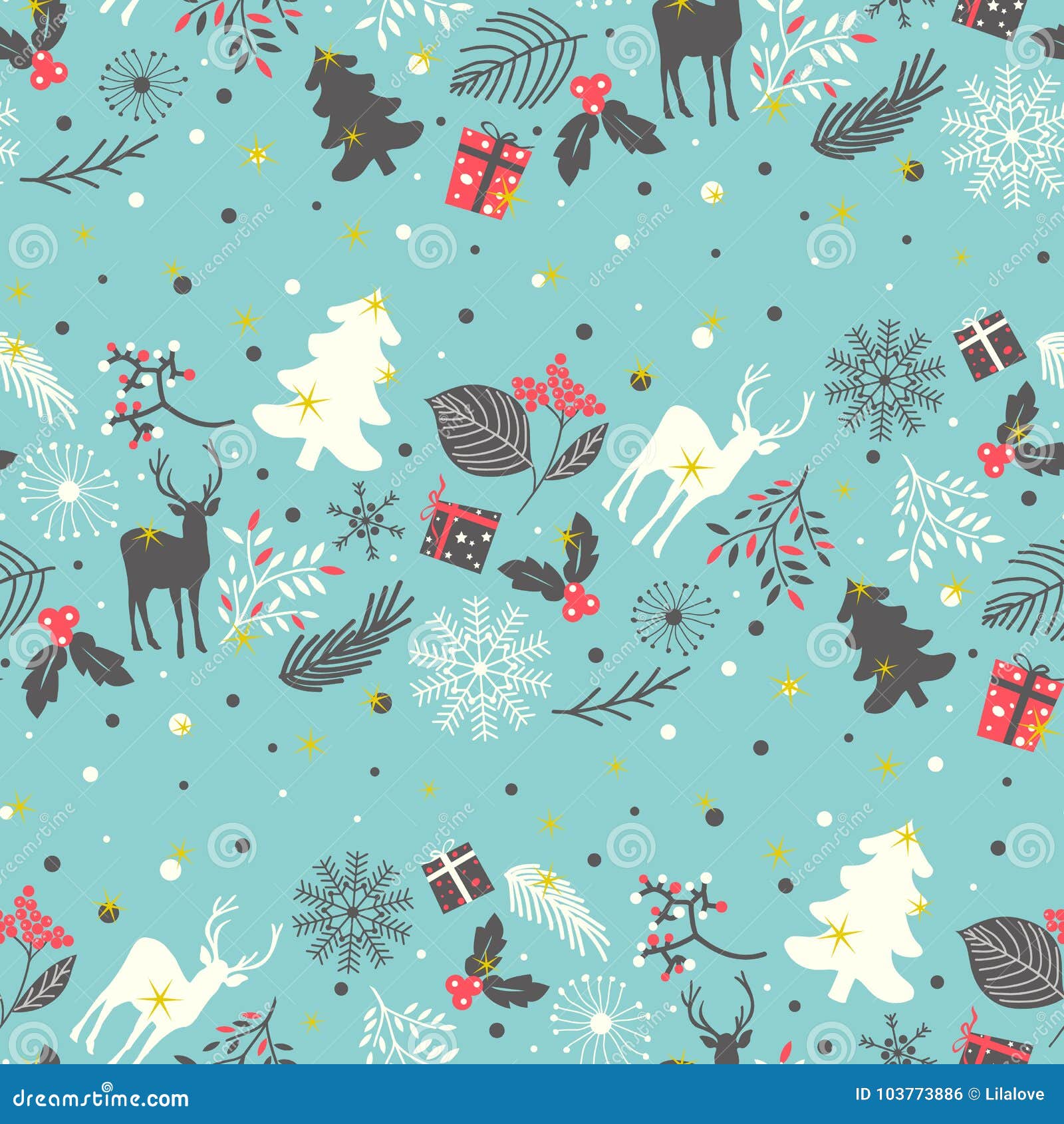 Winter, Christmas Seamless Pattern with Snow Stock Vector ...