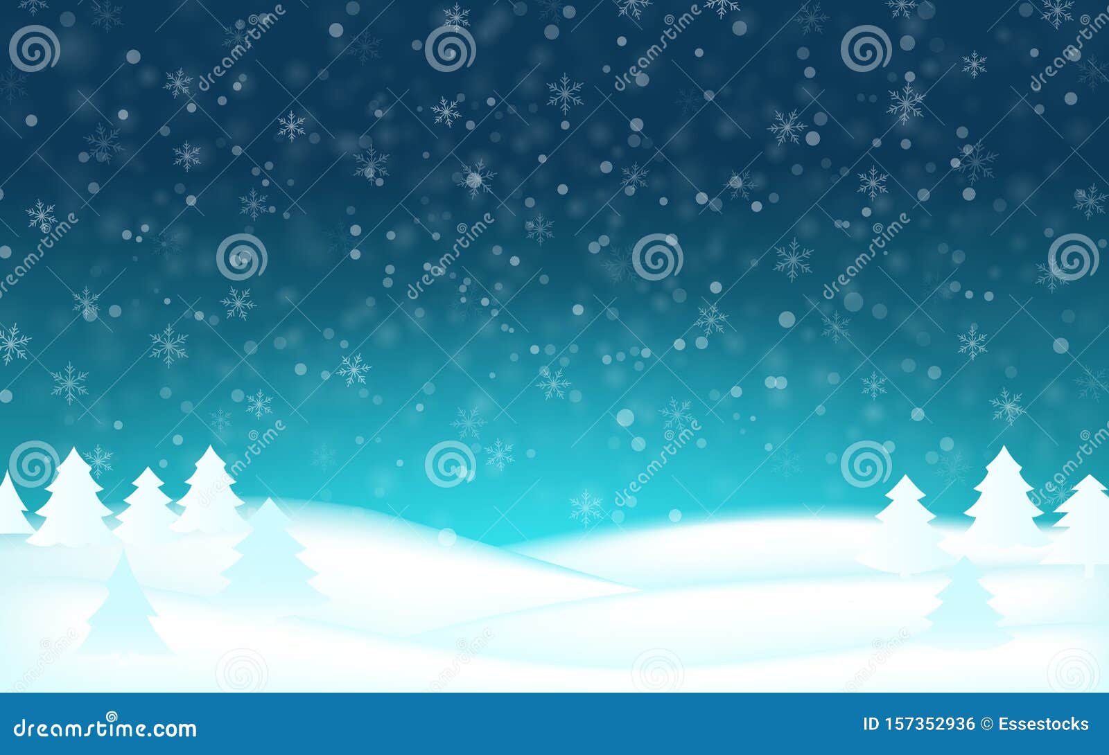 Set Of Various Fantasy Snow Flakes On Blue Background Christmas