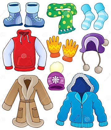 Winter Clothes Collection 3 Stock Vector - Illustration of graphic ...