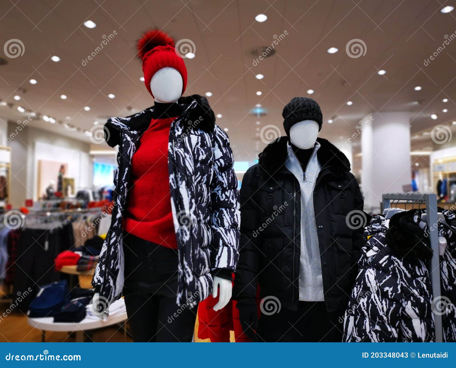Winter Clothes for Men and Women Stock Image - Image of mens, design:  203348043